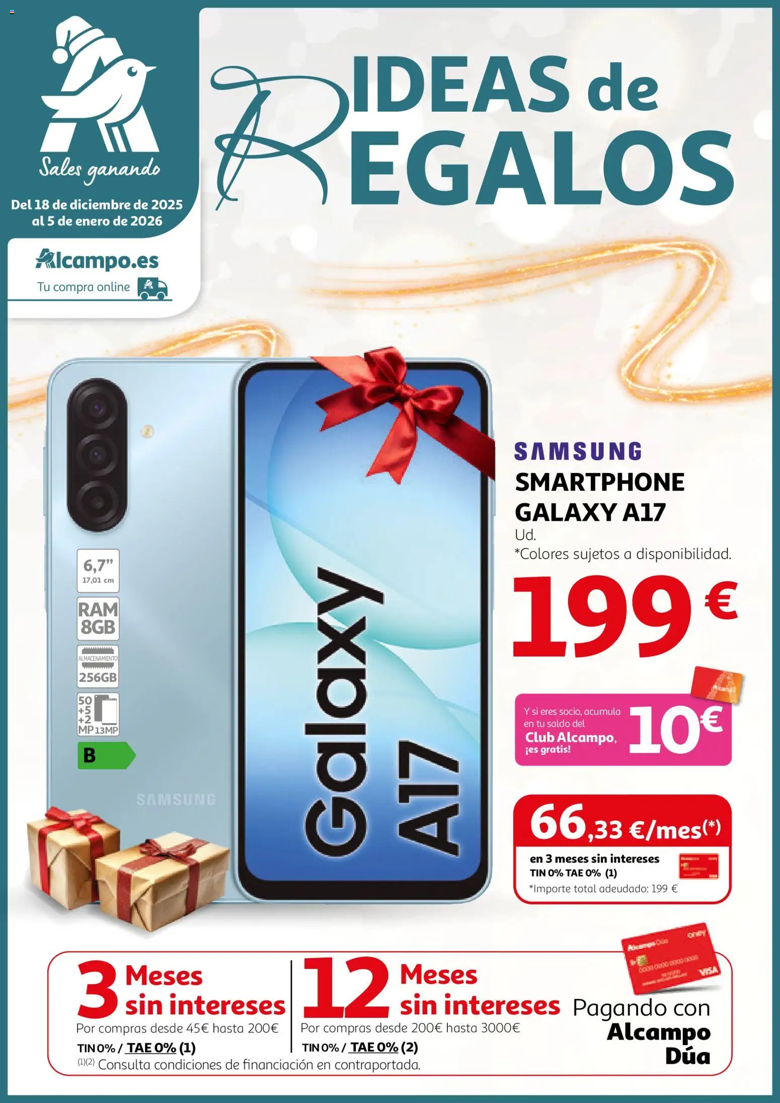 Alcampo - Regalos 2 SST Nacional  │ válido desde el 18.12.2025 | Página: 1 | Productos: Smartphone