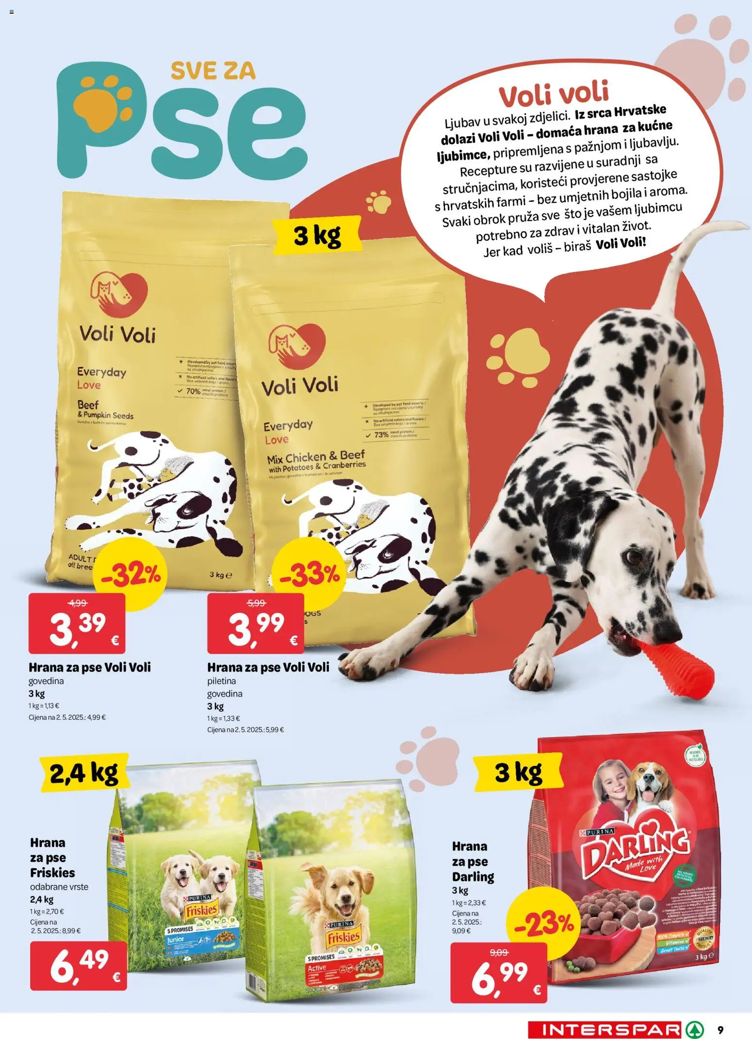 Interspar katalog | vrijedi od 19.11.2025 | Stranica: 9 | Proizvodi: Piletina, Hrana za pse, Govedina