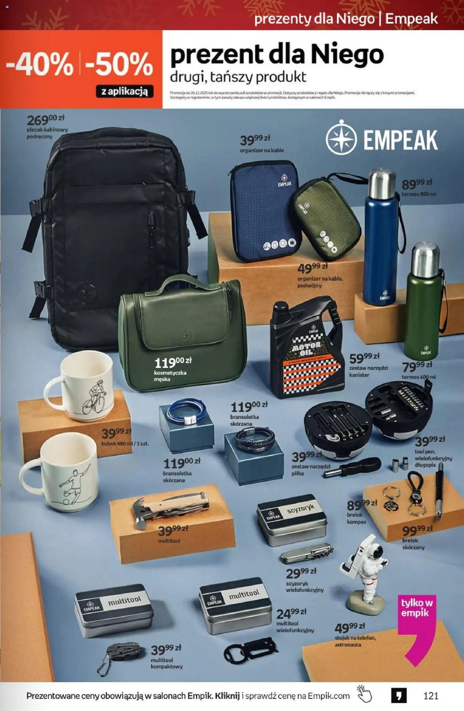 Empik Black Friday od 12.11.2025 | Strona: 121 | Produkty: Bransoletka, Plecak, Multitool, Zestaw narzędzi