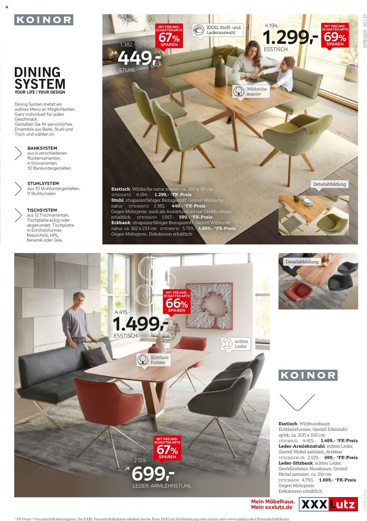 XXXL Lutz Wohntrends zum Bestpreis - gültig ab dem 04.08.2025 | Seite: 21 | Produkte: Esstisch, Tisch, Stuhl