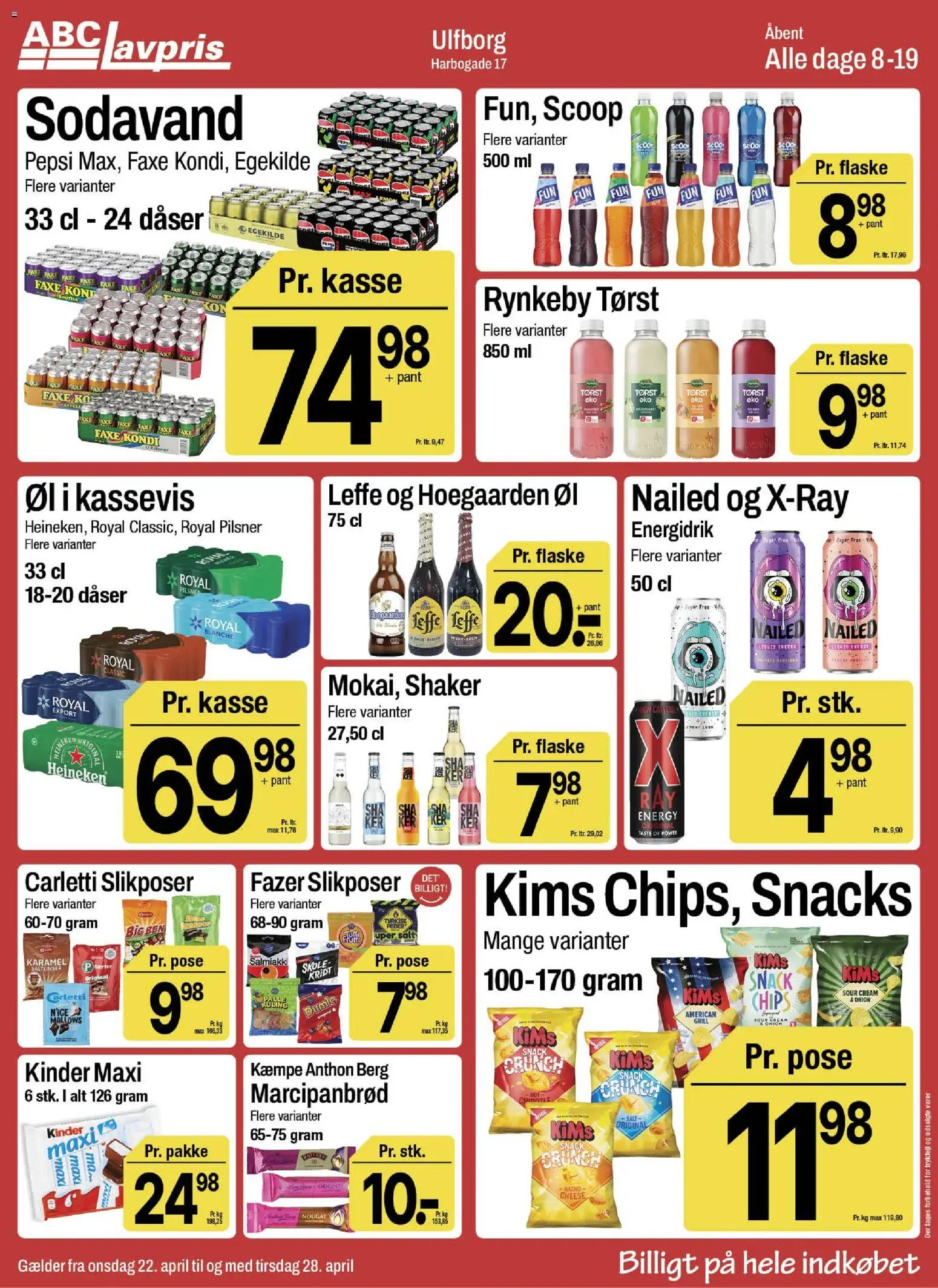 Abc Lavpris tilbudsavis – gyldig fra 22.04.2026 | Side: 9 | Produkter: Chips, Salt, Faxe Kondi, Grill