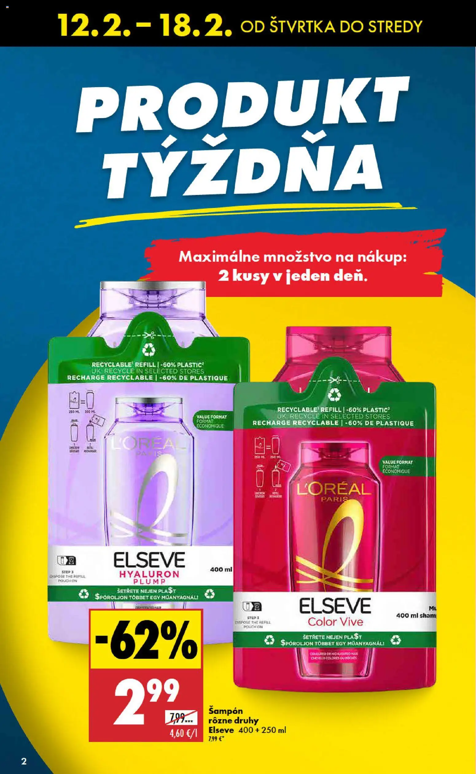 Nové Biedronka akcie – leták je platný od 12.02.2026 | Strana: 2 | Produkty: Šampón