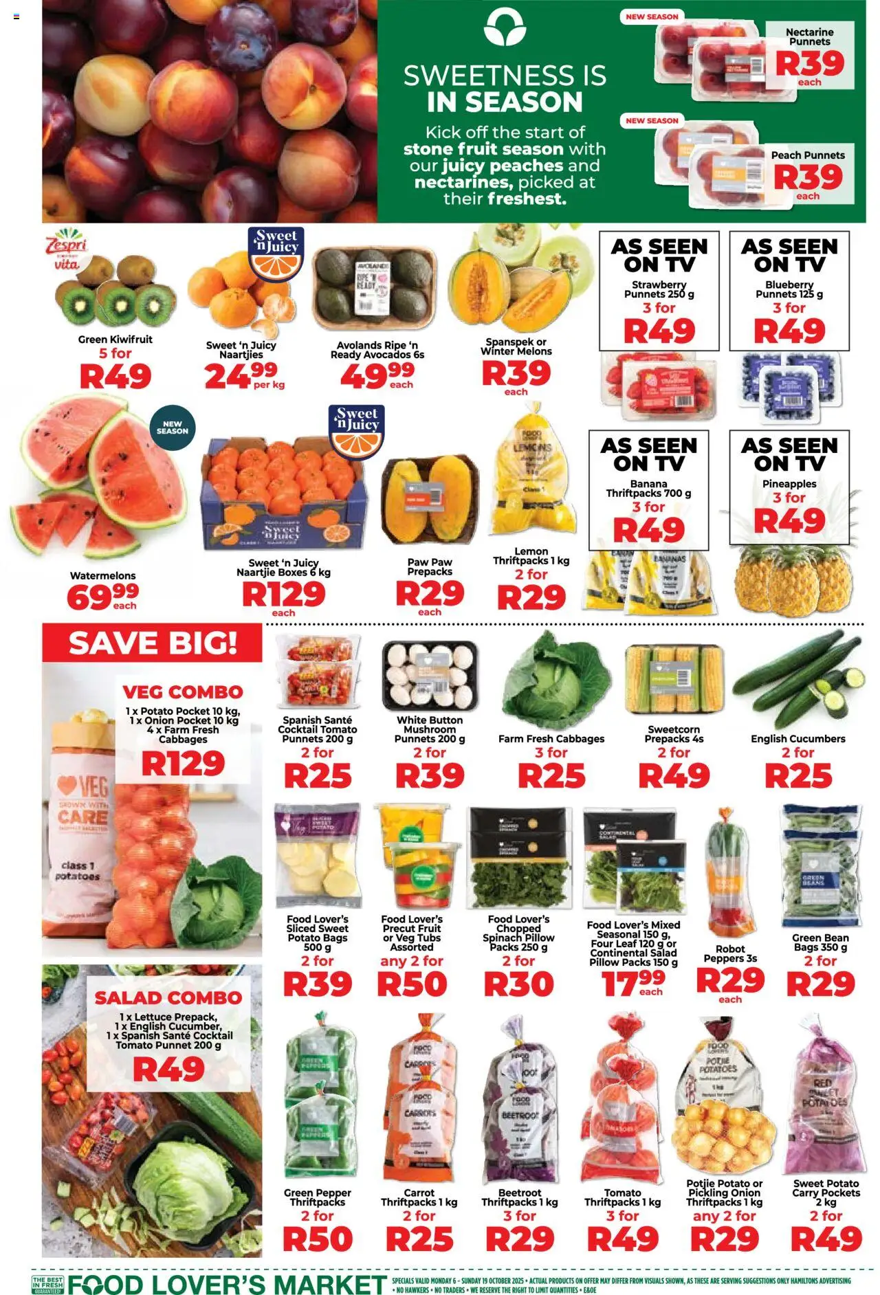 New Food Lover's Market catalogue – valid from 06.10.2025 | Page: 2 | Products: TV, Avocados, Pepper, Lettuce