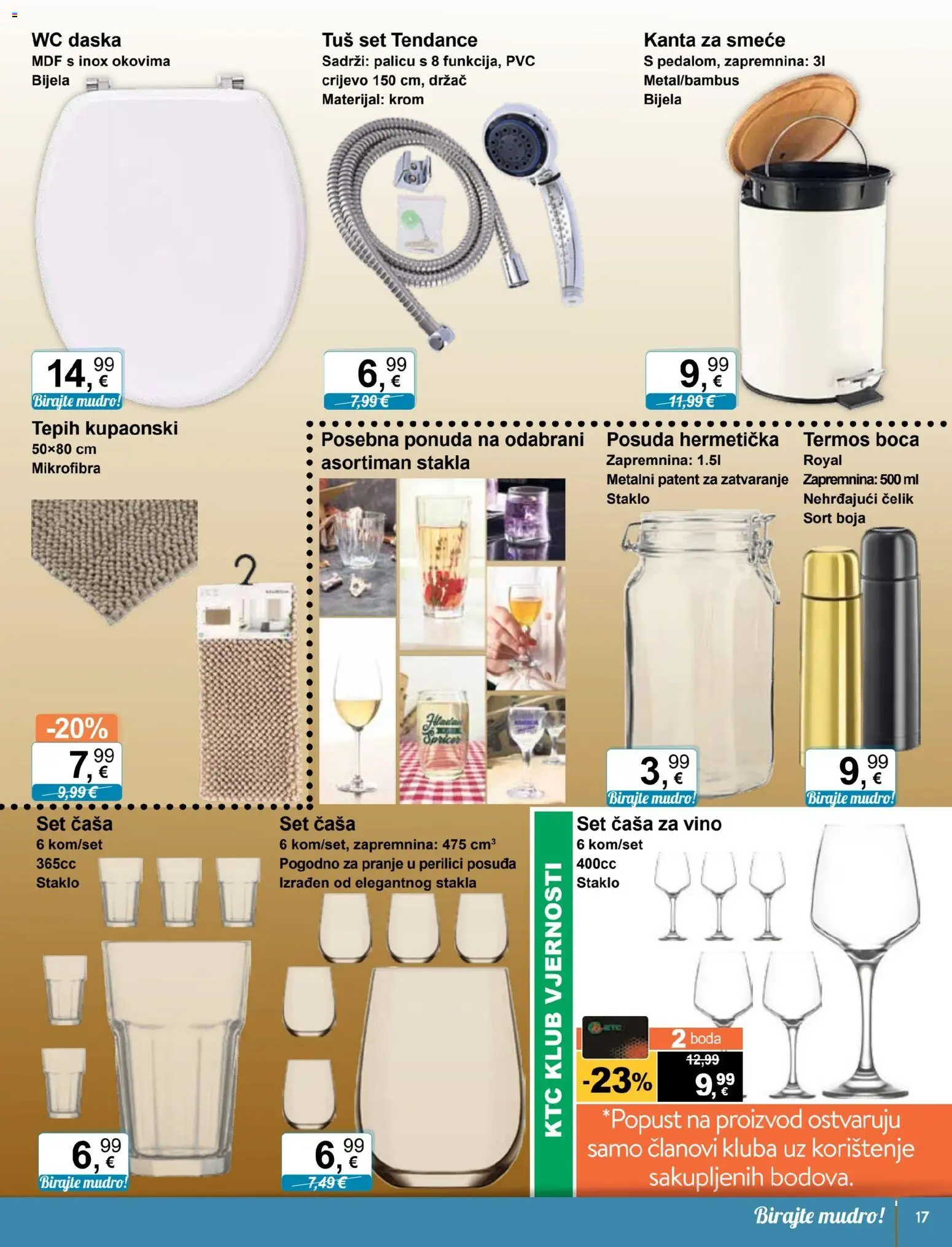KTC katalog | vrijedi od 04.02.2026 | Stranica: 17 | Proizvodi: Tepih, WC daska, Kanta za smeće, Termos