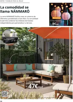 Vista previa Catálogo IKEA Muebles de exterior válido desde el 17.12.2025 | Página: 30 | Productos: Lámpara de techo, Té, Muebles, Sofá