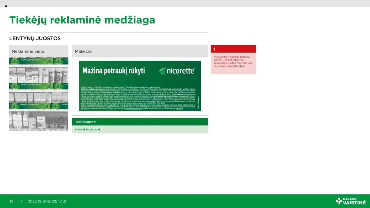 EUROVAISTINĖ akcijos nuo 01.12.2025 | Puslapis: 31
