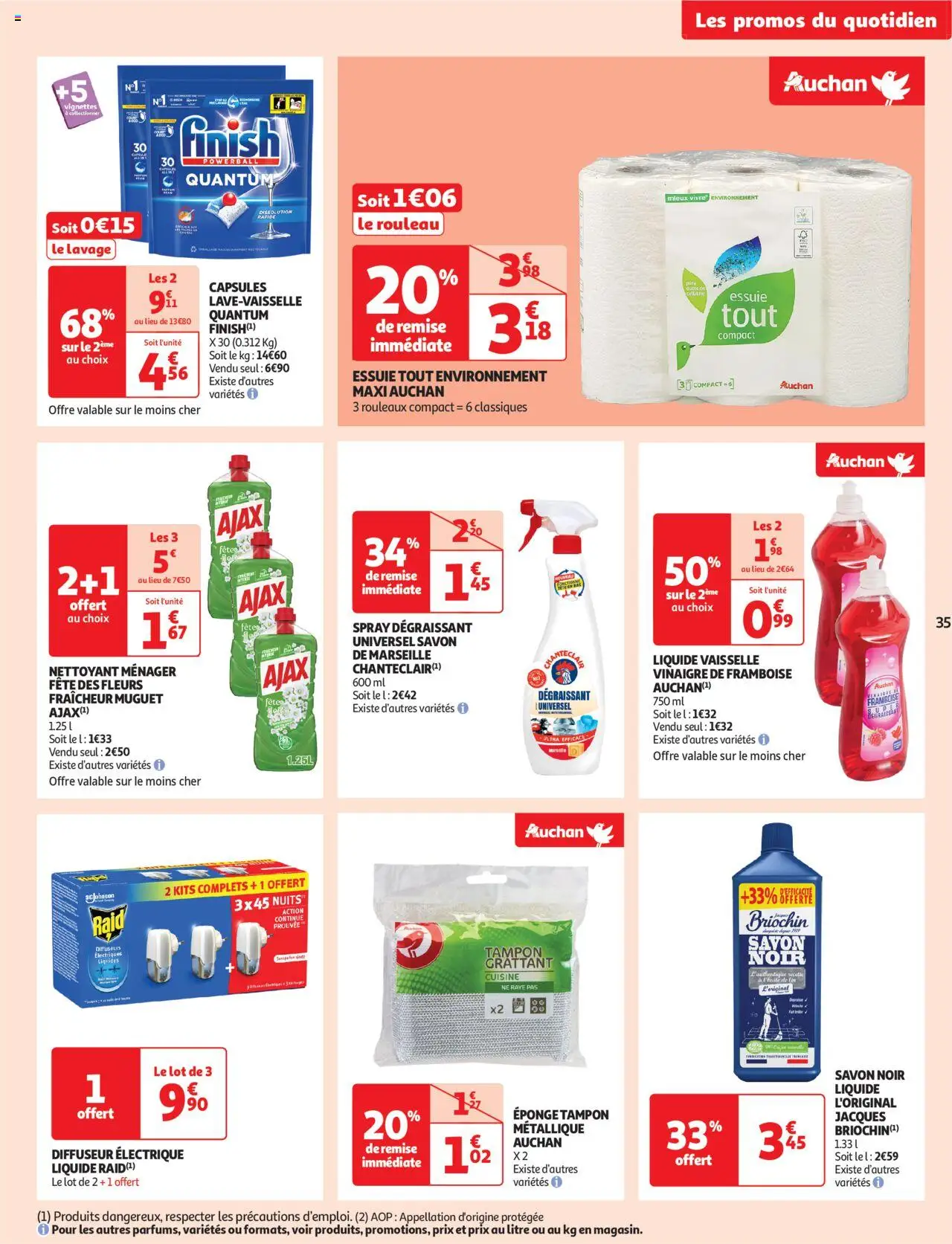  | Page: 35 | Produits: Lave-vaisselle, Savon, Rouleau, Muguet