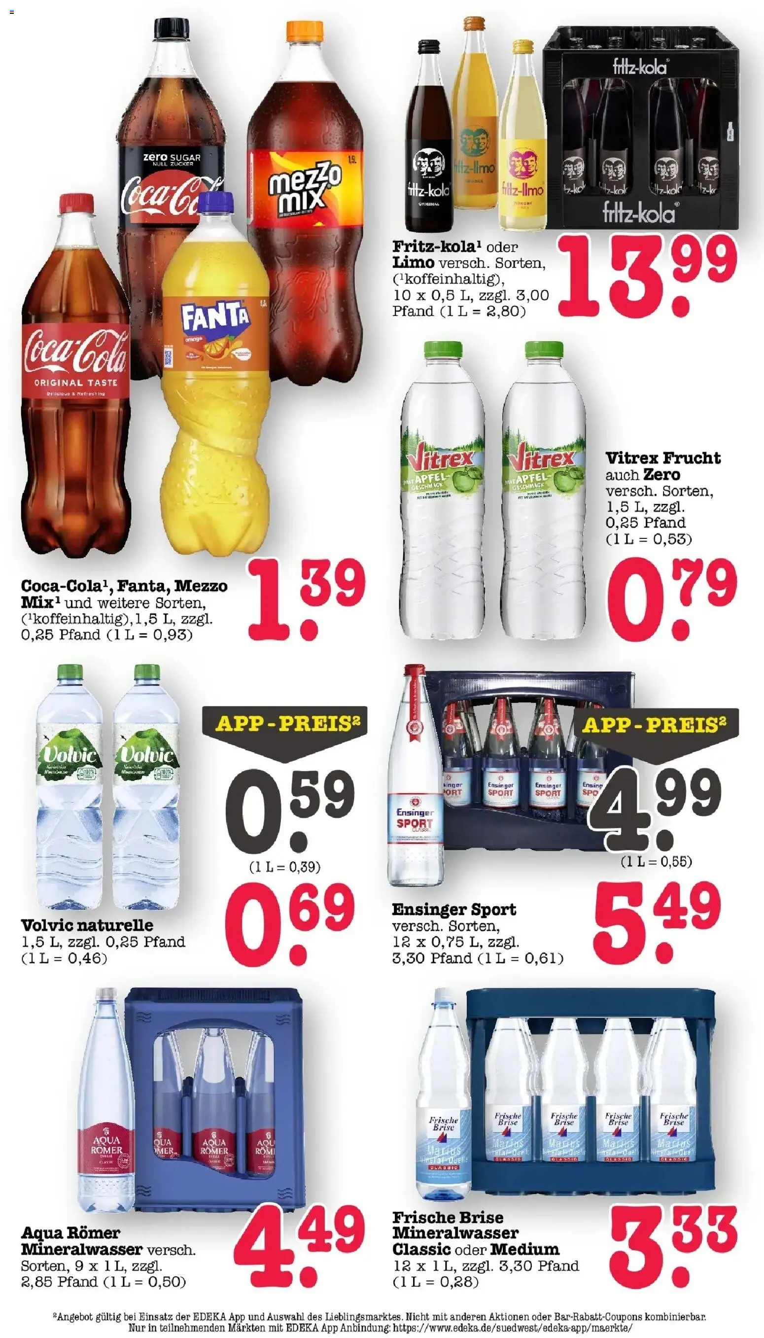 Edeka prospekt Bühlertal	 – gültig ab 01.03.2026 | Seite: 39 | Produkte: Fanta, Äpfel, Mineralwasser, Volvic