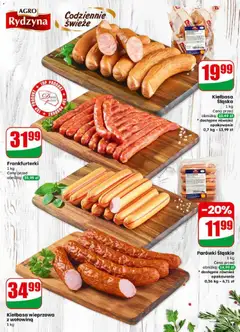 Pogląd oferty "Kiełbasa Śląska, 1 kg, dostępne również opakowanie 0,7 kg" - ważna od 10.12.2025 | Strona: 41 | Produkty: Kiełbasa, Frankfurterki, Parówki, Wołowina