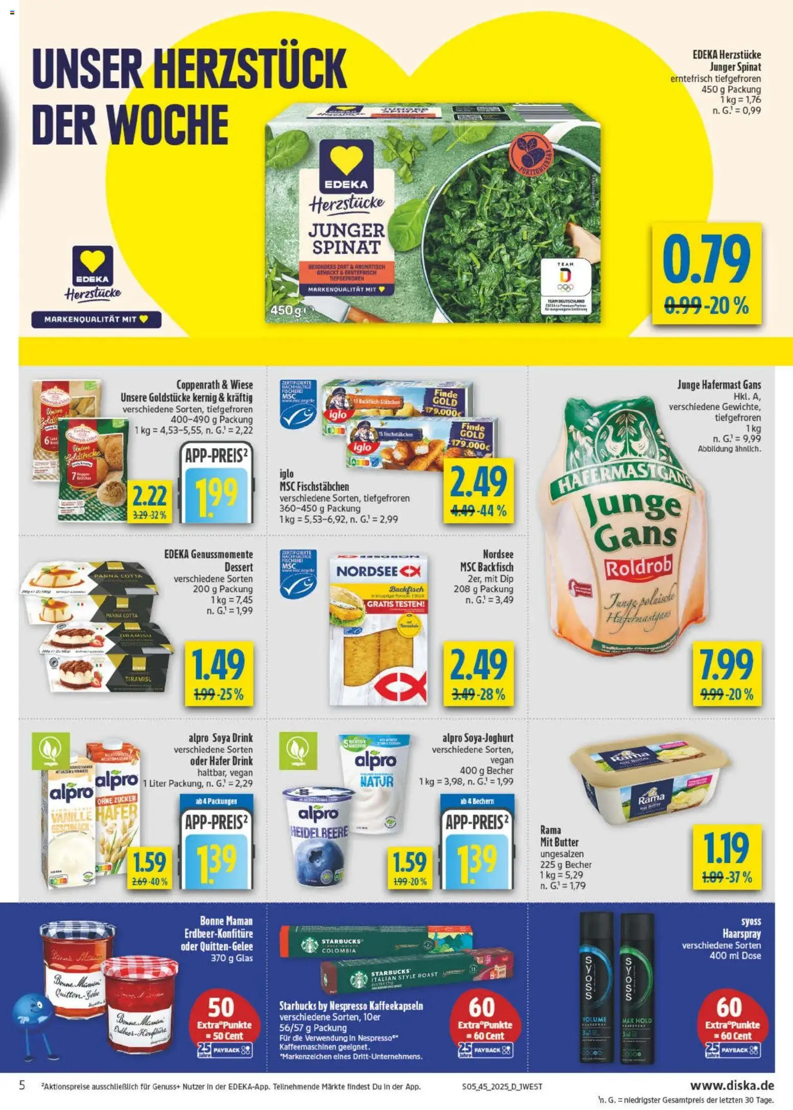 Diska - Diska Angebote Bayern KW45 – gültig ab 03.11.2025 | Seite: 5 | Produkte: Iglo, Haarspray, Alpro, Fischstabchen