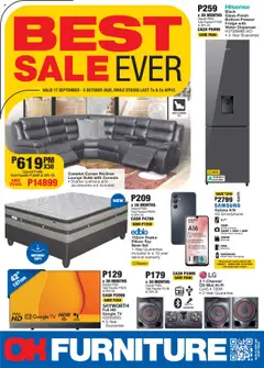 OK Furniture specials catalogue – valid from 17.09.2025