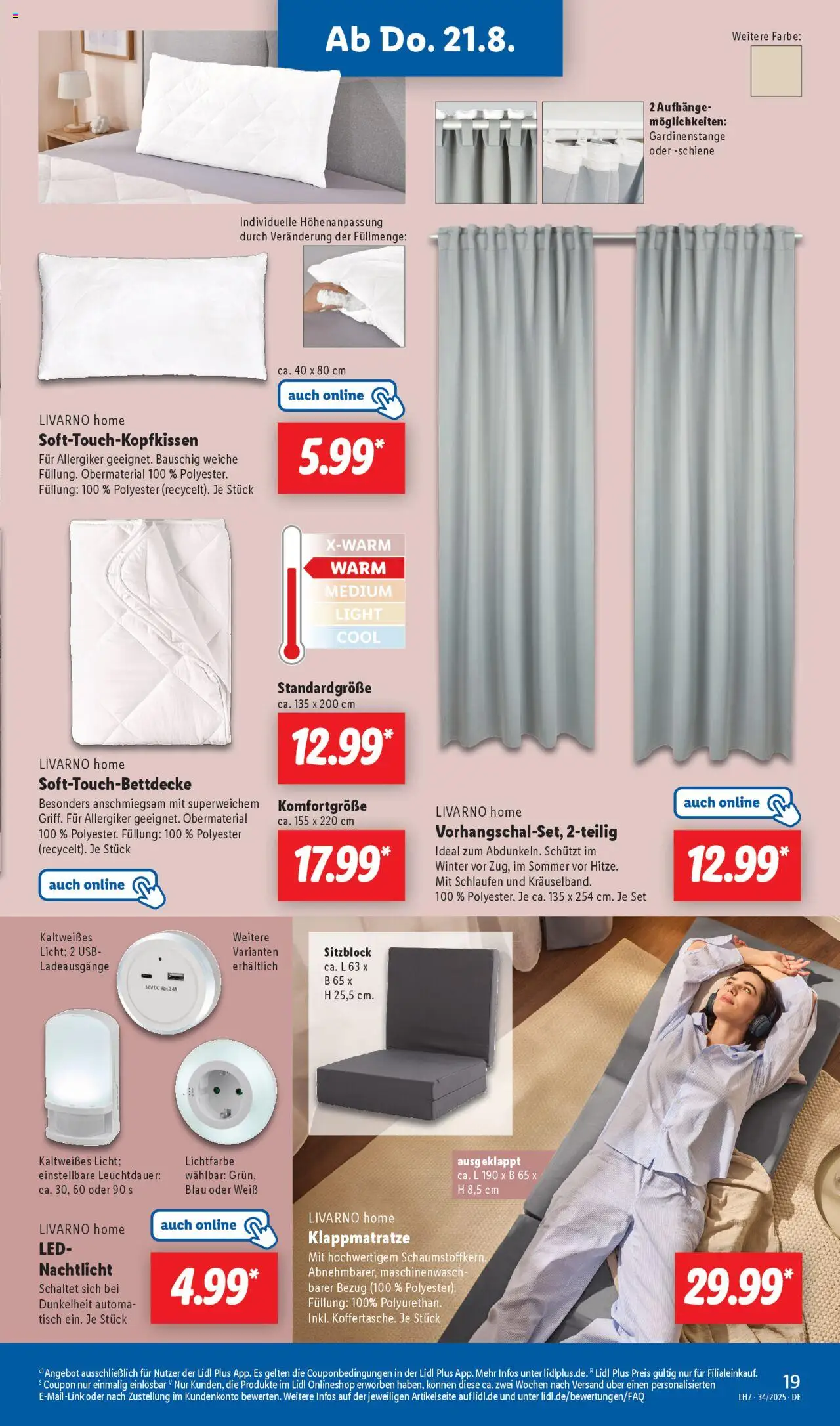Lidl Prospekt Holzminden - gültig ab dem 18.08.2025 | Seite: 13 | Produkte: USB, Tisch, Nachtlicht