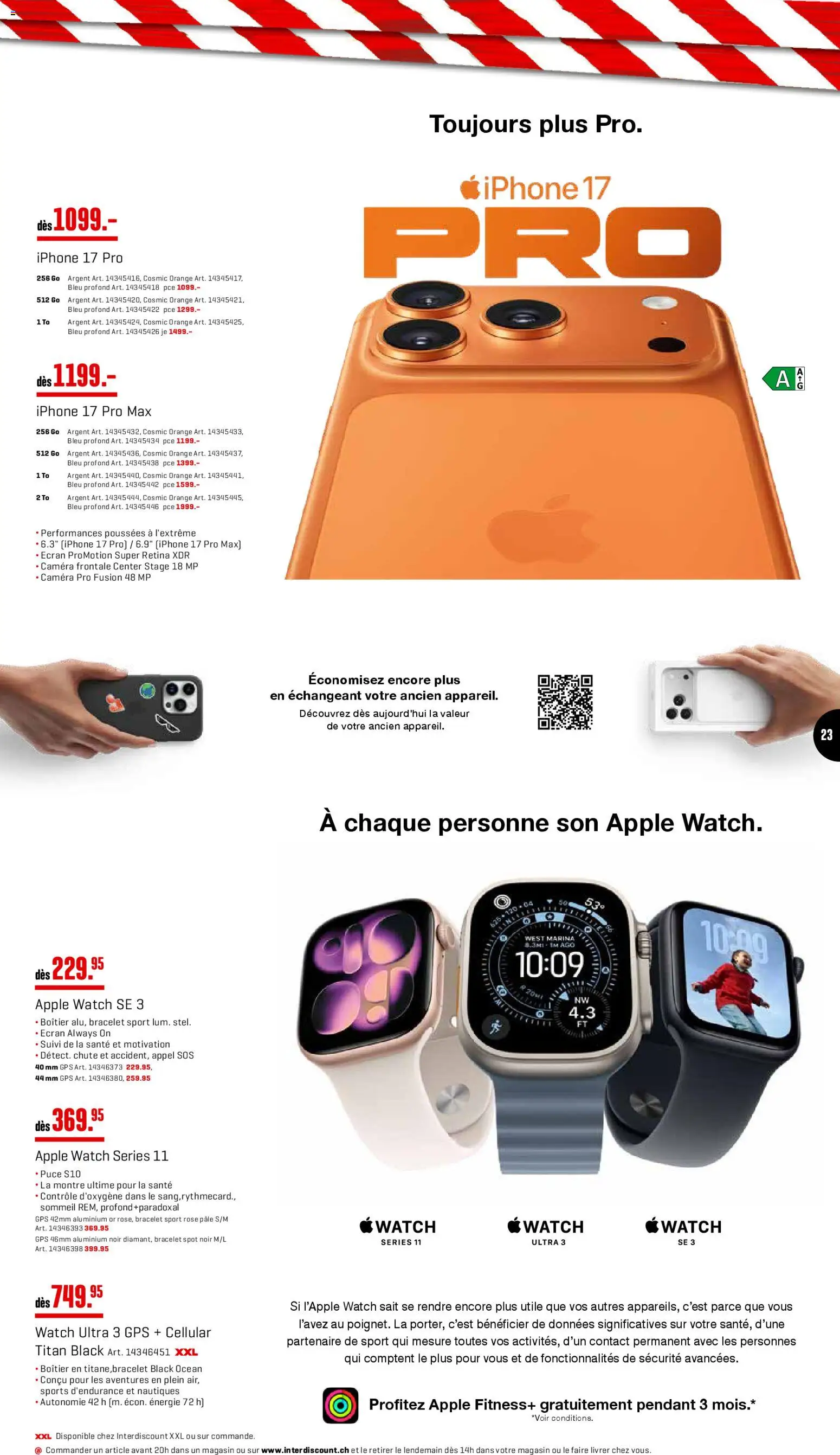 Interdiscount Aktionen FR – gültig ab 22.12.2025 | Seite: 23 | Produkte: Apple, Iphone, Apple Watch