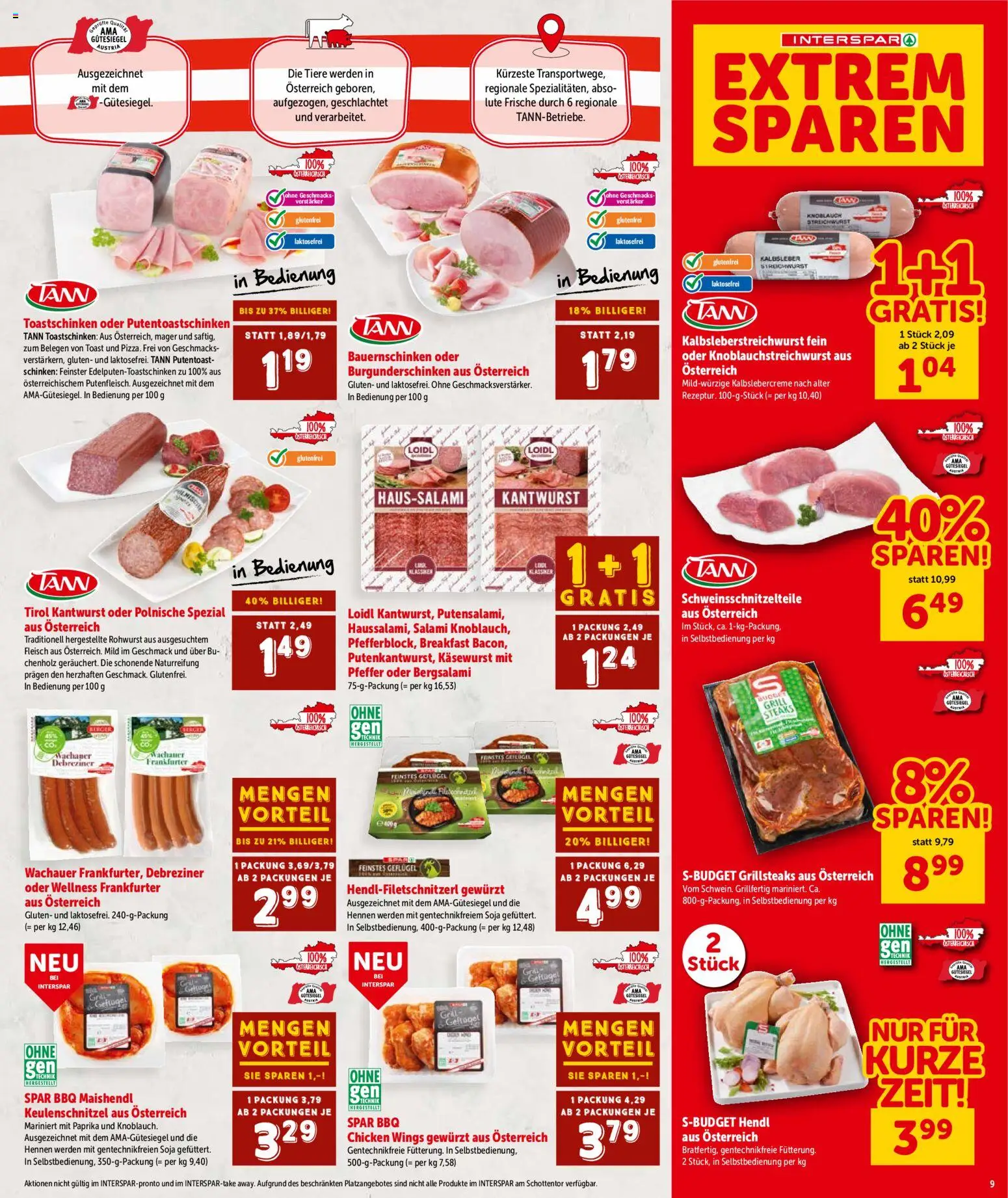 Interspar Flugblatt - Vorarlberg gültig ab 09.04.2026 | Seite: 9 | Produkte: Pfeffer, Knoblauch, Grill, Salami