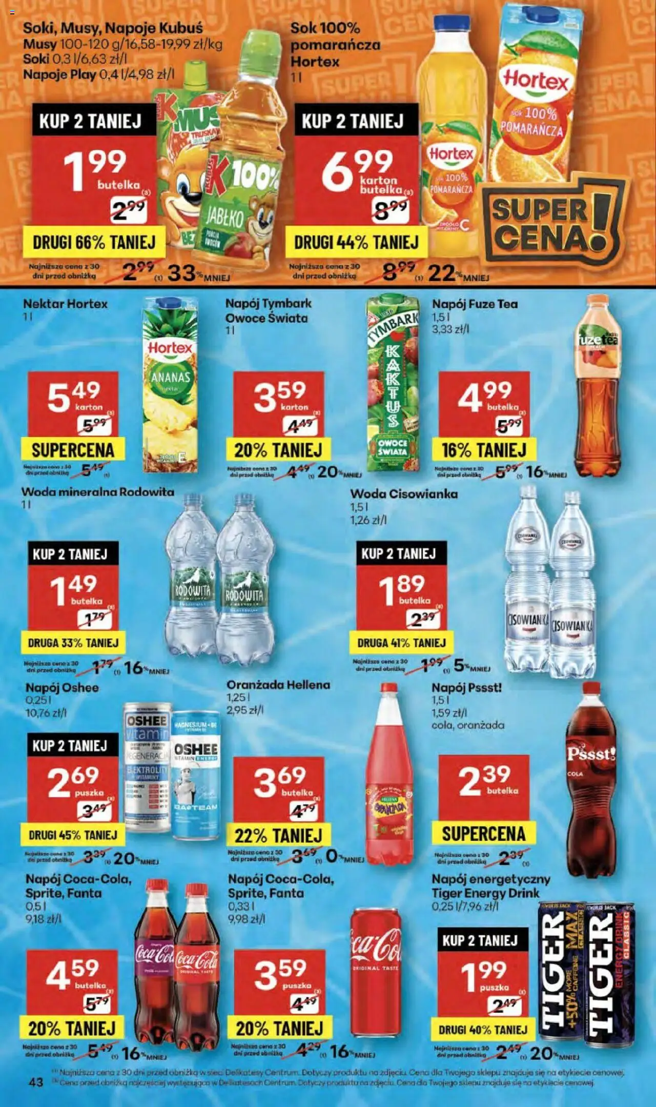 Delikatesy Centrum Gazetka - Sklepy Własne od 02.10.2025 | Strona: 43 | Produkty: Napoje, Coca cola, Ananas, Owoce