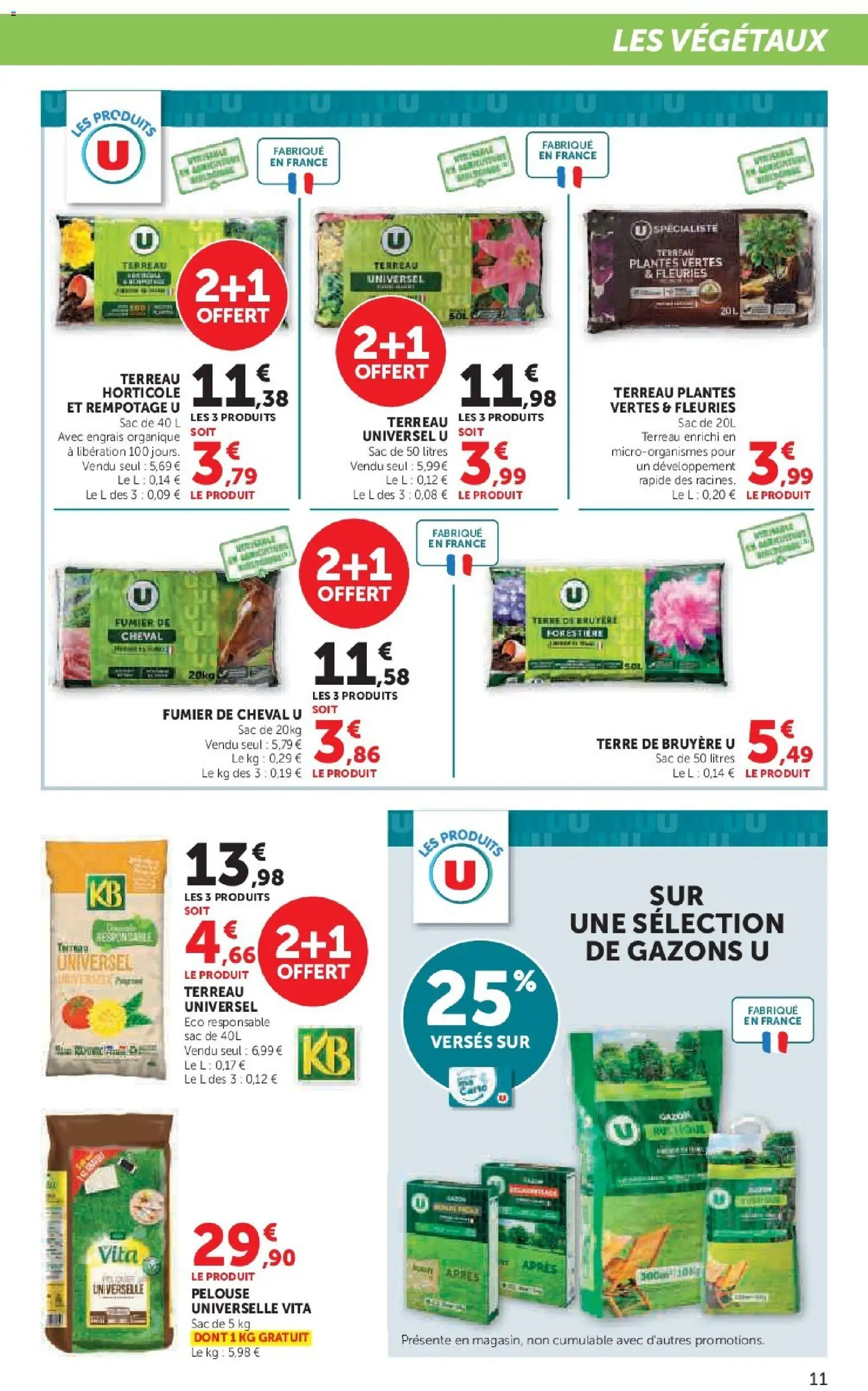 {H1} | Page: 11 | Produits: Terreau Universel, Fumier De Cheval, Plantes, Terreau