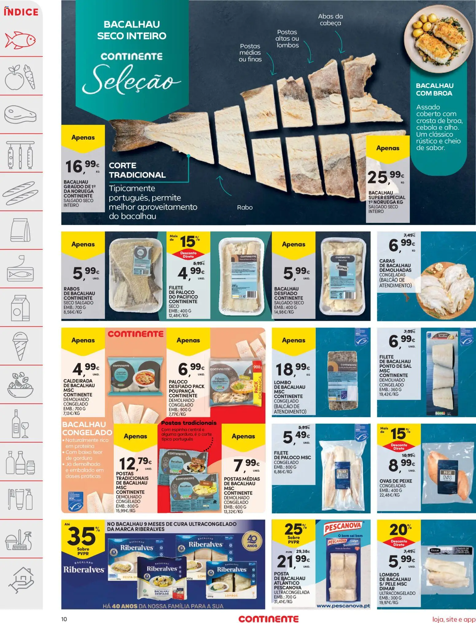 Continente folheto │ válido de 03.03.2026 | Página: 10 | Produtos: Sal, Cebola, Peixe, Proteina