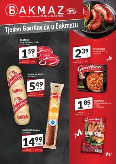 Bakmaz - Tjedan Gavrilovića - Pregled kataloga iz trgovine Bakmaz, vrijedi od 20.10.2025
