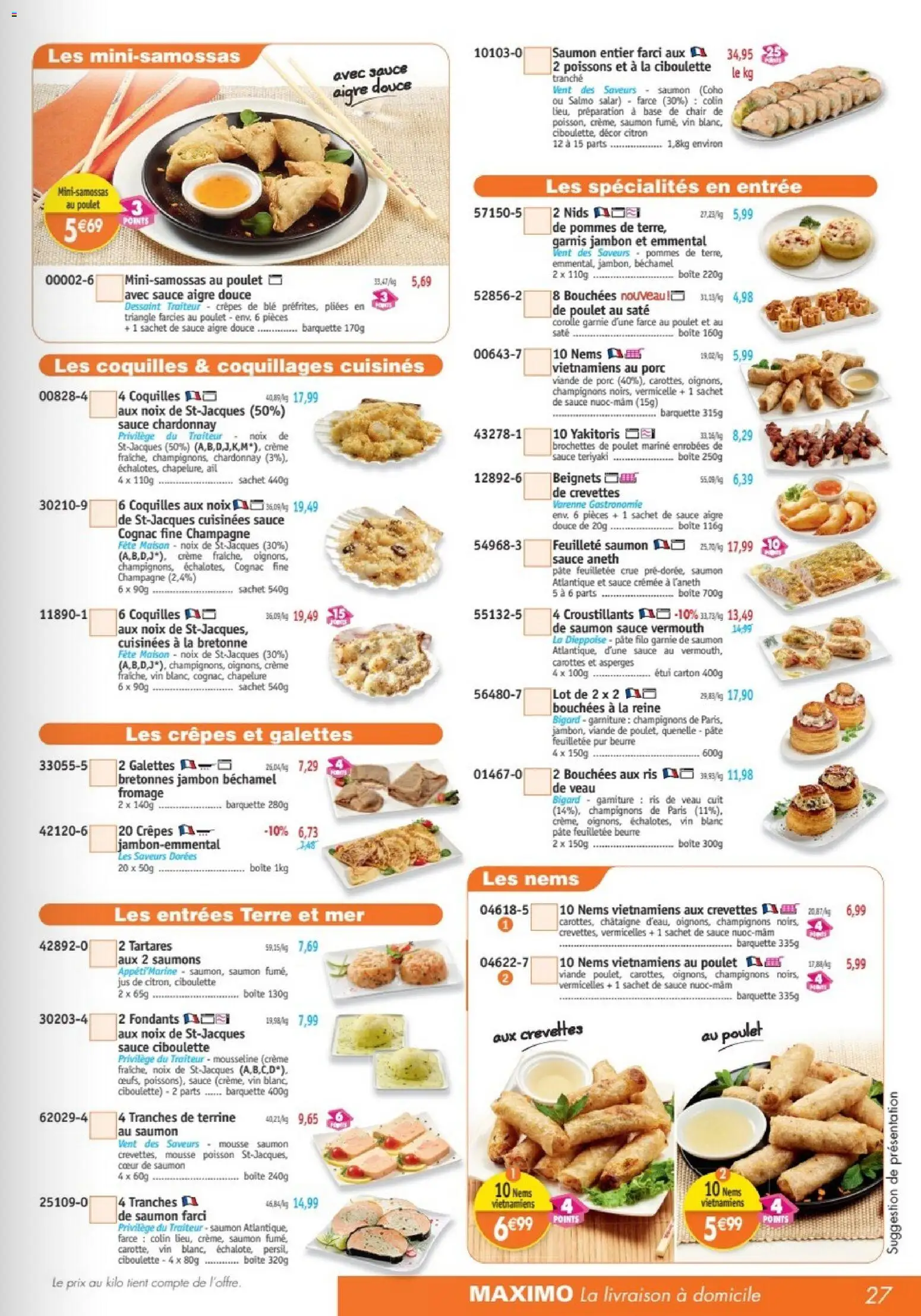 {H1} | Page: 27 | Produits: Base, Pâte feuilletée, Vin, Poisson