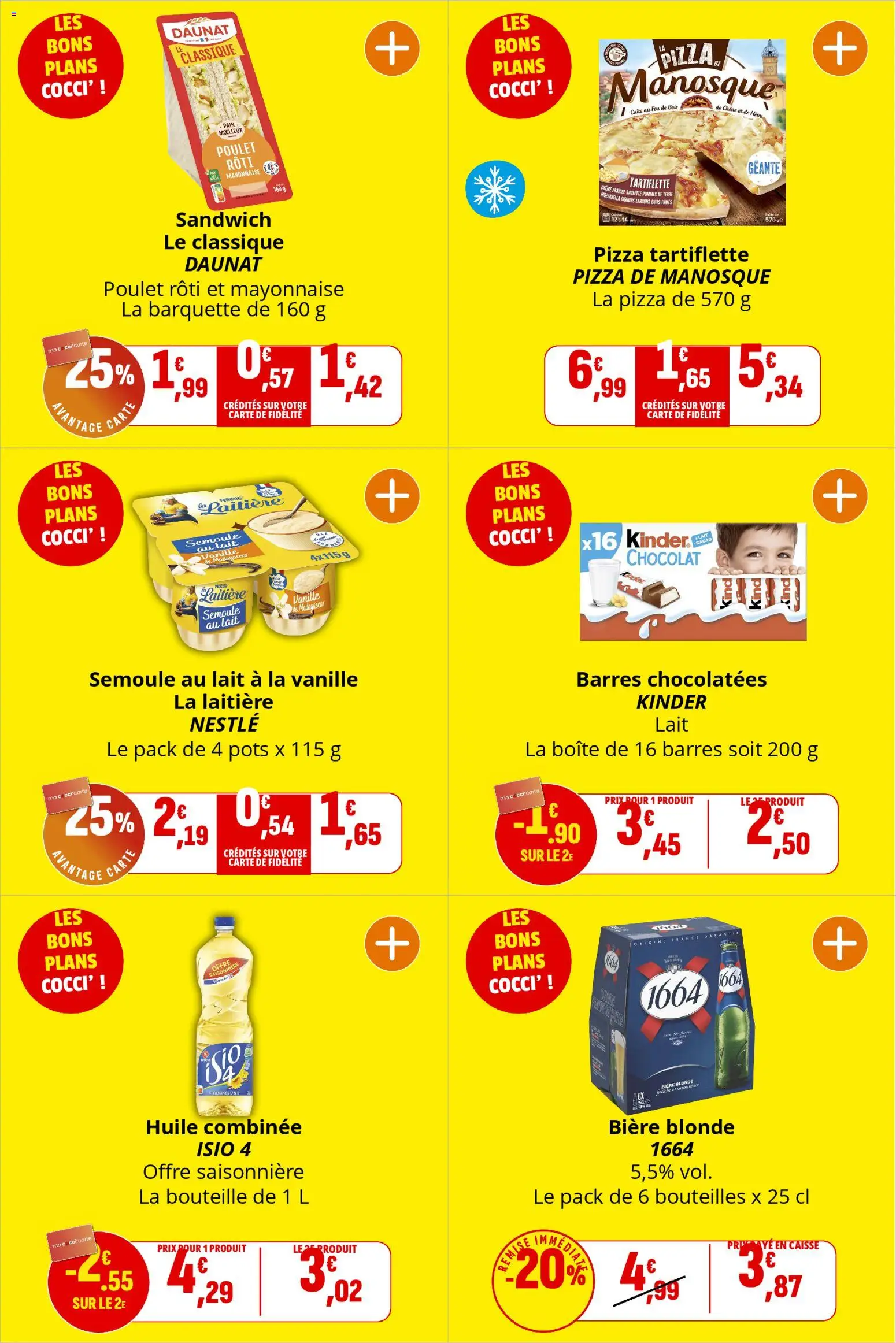 {H1} | Page: 3 | Produits: Sandwich, Raclette, Mayonnaise, Thé