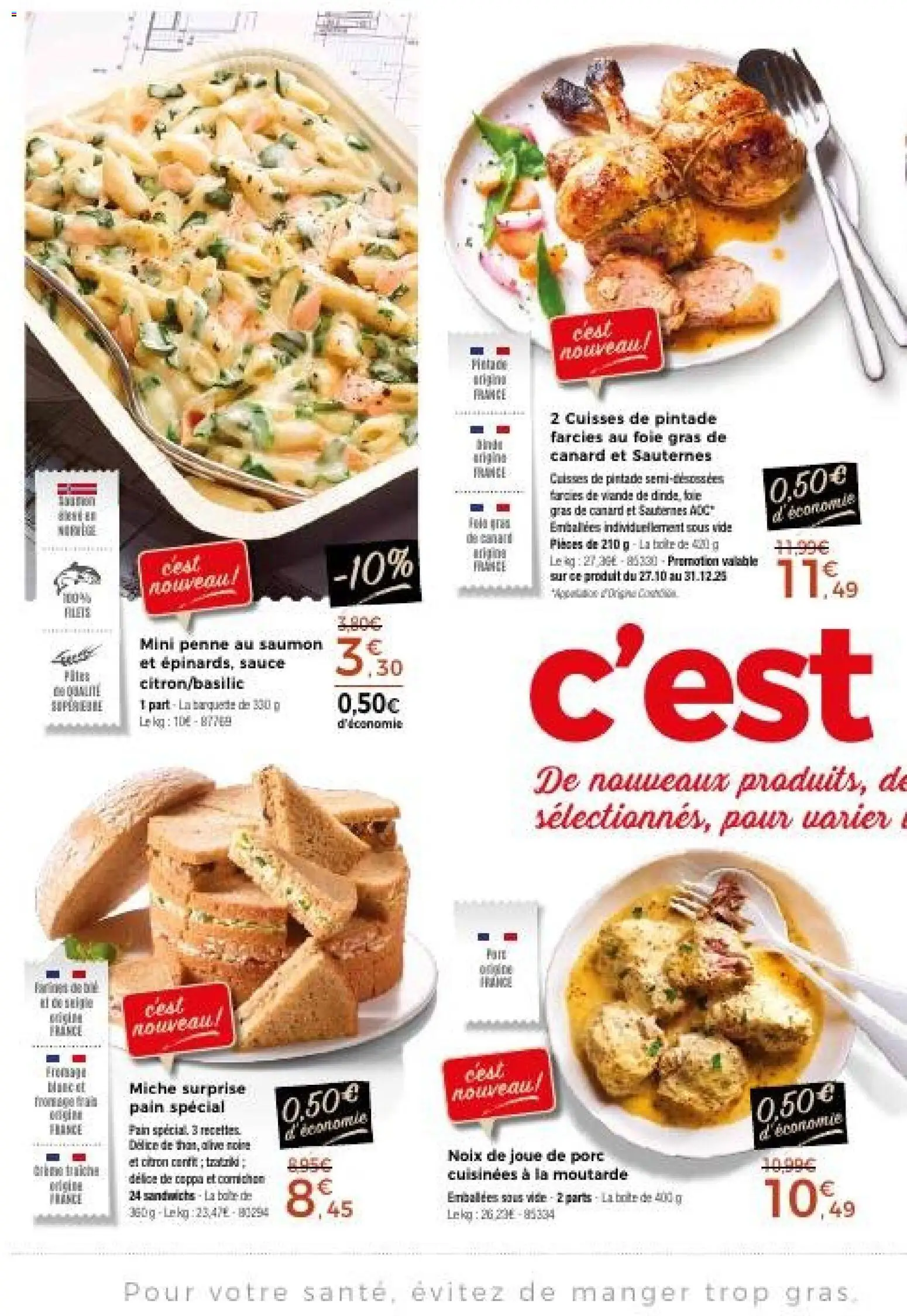 {H1} | Page: 8 | Produits: Joue de porc, Pintade, Porc, Noix