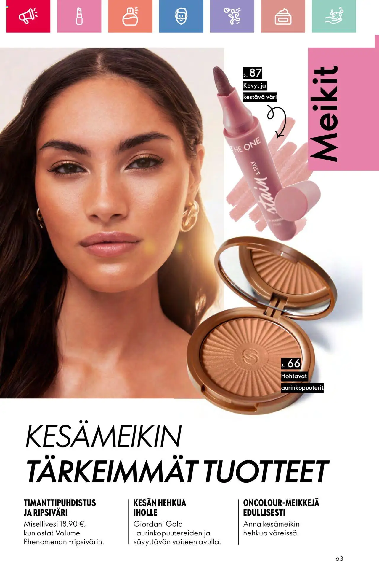  | Sivu: 63 | Tuotteet: Ripsiväri, Misellivesi, Bronzer