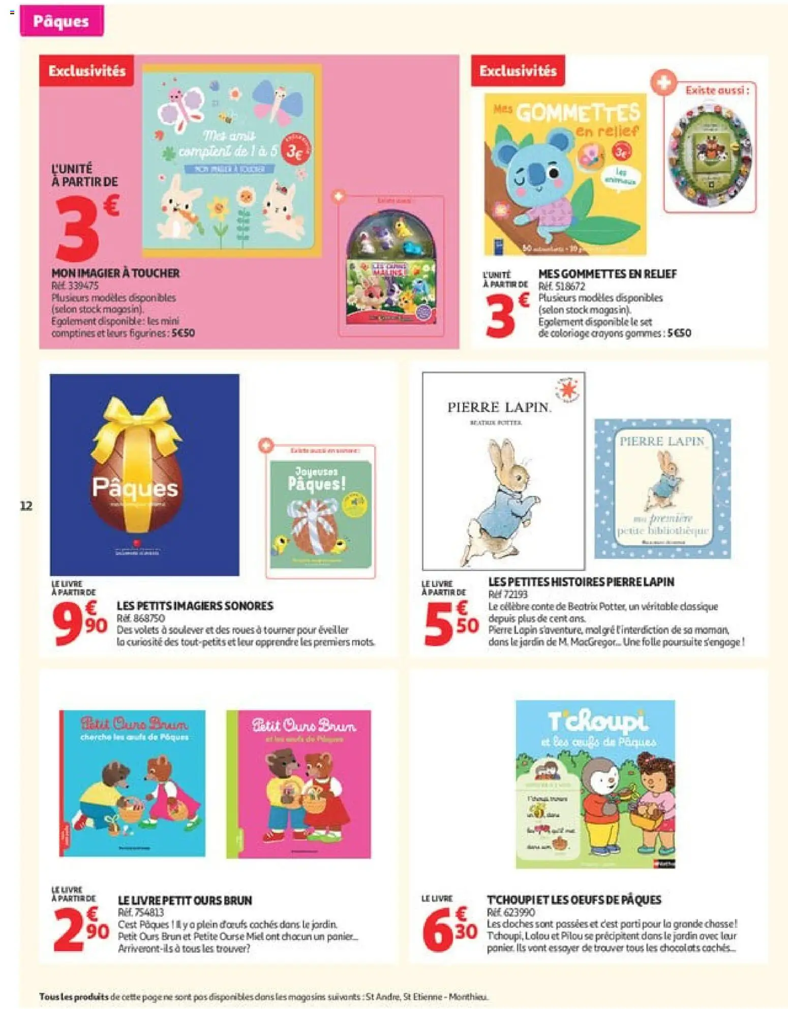 {H1} | Page: 12 | Produits: Lapin, Panier, Œufs, Figurines