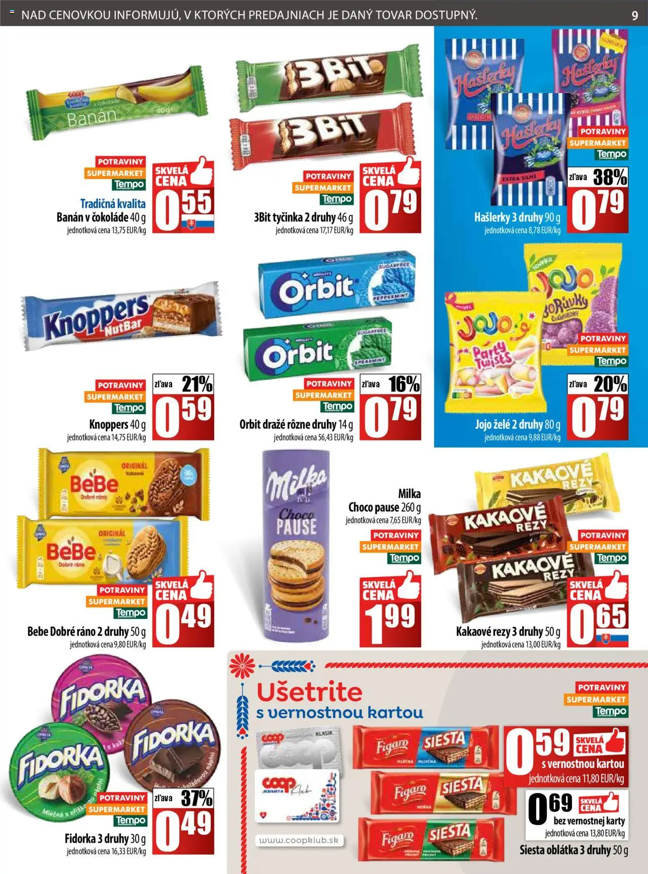 Nové COOP Jednota akcie – leták je platný od 11.09.2025 | Strana: 9 | Produkty: BeBe Dobré ráno, Milka