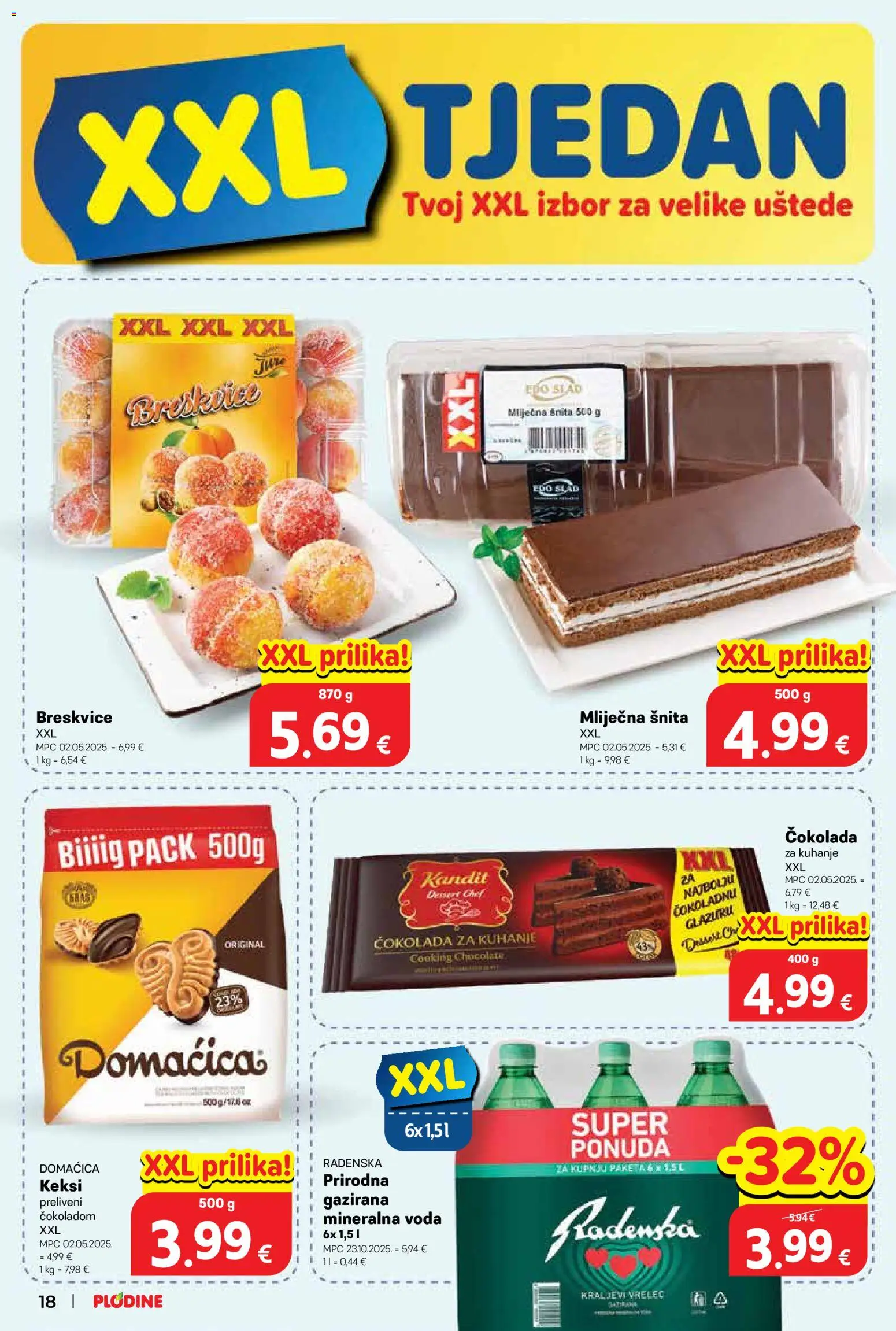 Plodine katalog | vrijedi od 05.11.2025 | Stranica: 18 | Proizvodi: Mineralna voda, Radenska, Keksi, Čokolada