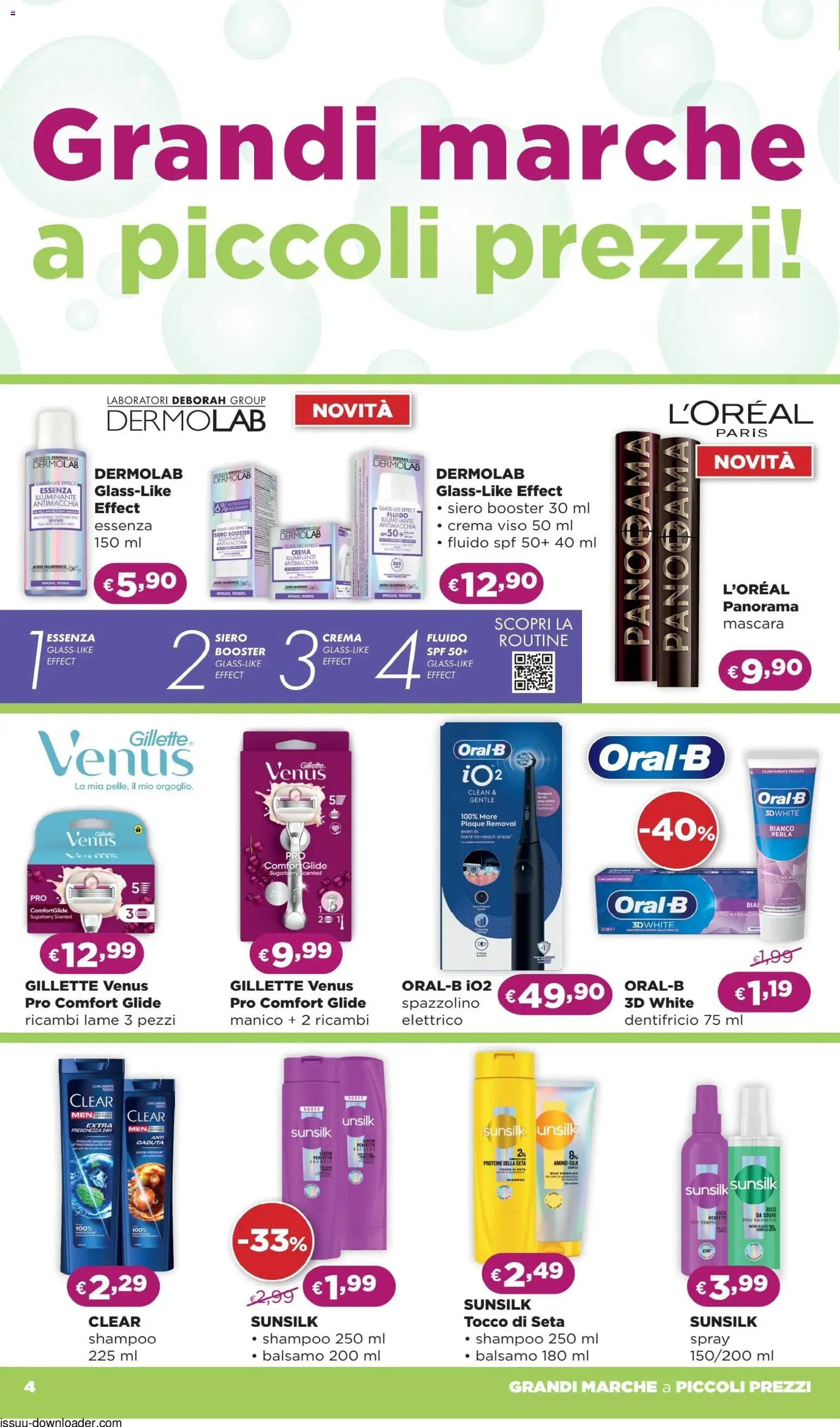 Volantino La Saponeria del 09.04.2026 | Pagina: 4 | Prodotti: Mascara, Shampoo, Dentifricio, Crema viso