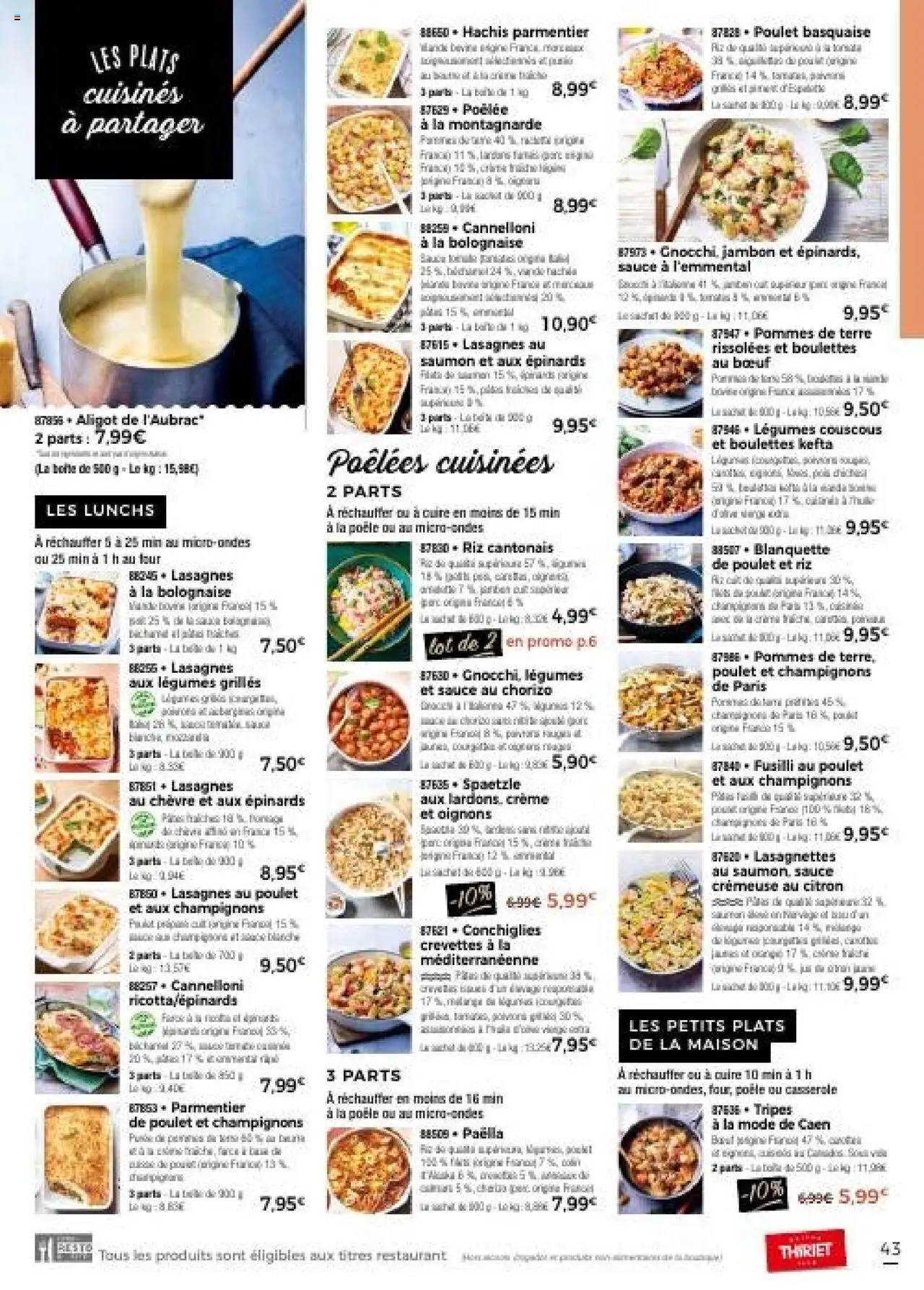 {H1} | Page: 43 | Produits: Casserole, Couscous, Jambon, Saumon