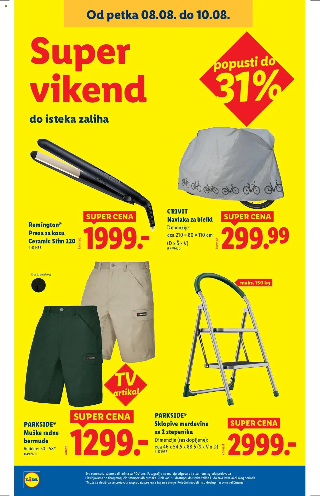 Lidl katalog - važi od 07.08.2025 | Strana: 44 | Proizvode: Parkside, Merdevine, Presa za kosu