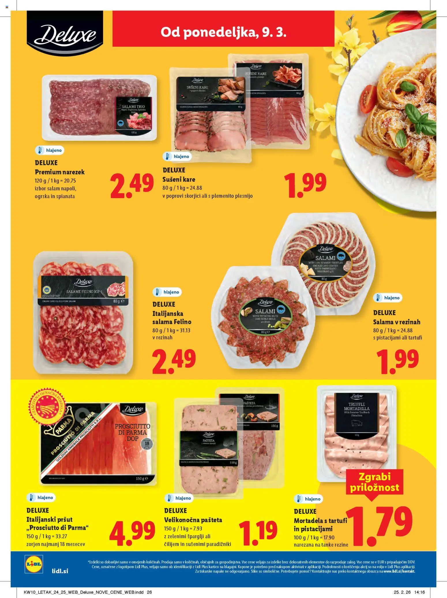 Novi Lidl katalog ponudbe – veljaven od 05.03.2026 | Stran: 54 | Izdelki: Pršut, Mortadela, Narezek, Salama