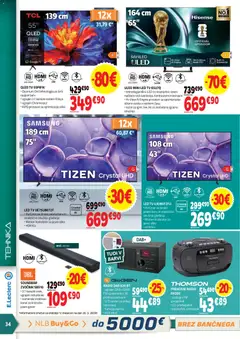 E.leclerc katalog akcije – veljaven od 01.04.2026 | Stran: 34 | Izdelki: Radio, Zvocnik, Usb, Led tv