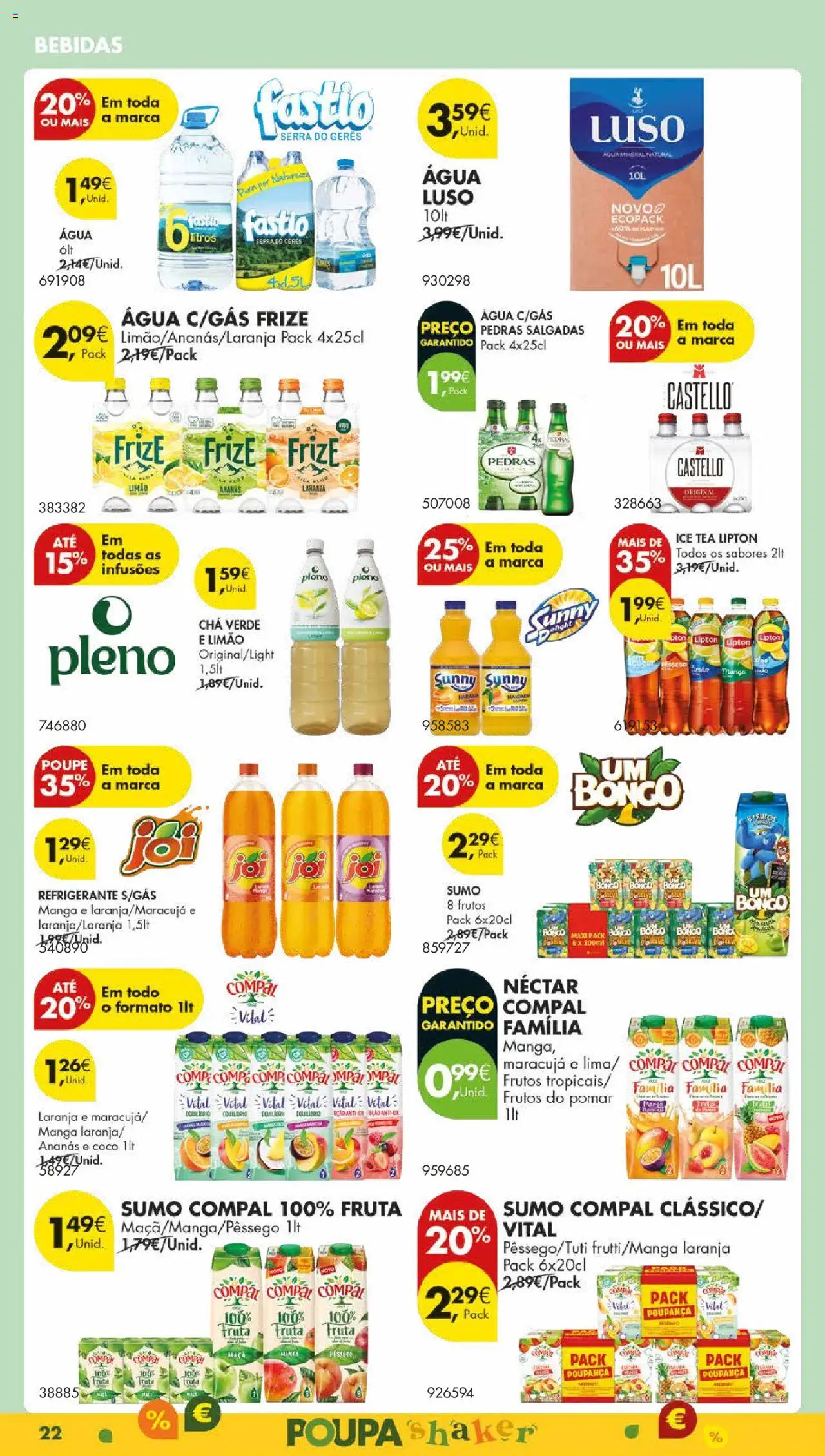 Pingo Doce folheto │ válido de 19.08.2025 | Página: 26 | Produtos: Agua, Sumo, Chá, Truta