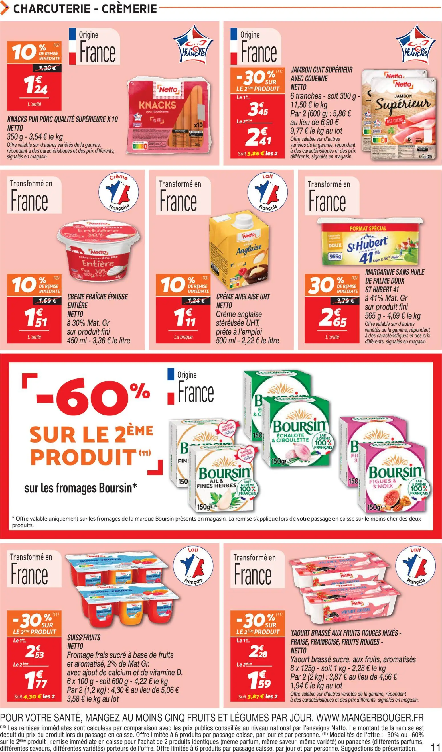 {H1} | Page: 11 | Produits: Crème anglaise, Sucre, Échalote, Fromage frais