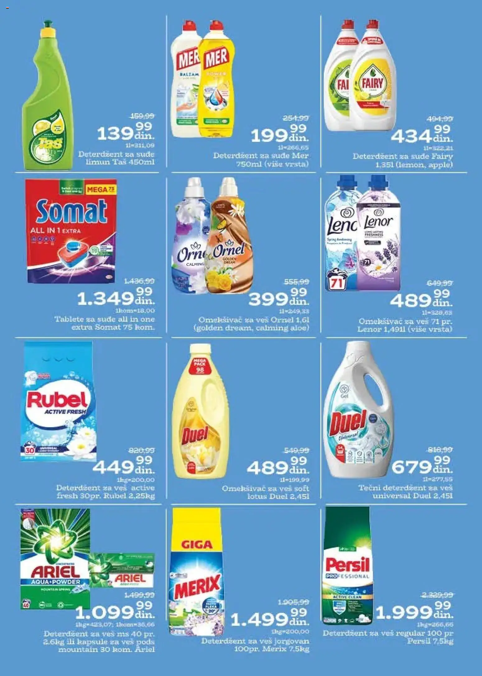 Univerexport katalog - važi od 10.11.2025 | Strana: 21 | Proizvode: Somat, Ariel, Persil, Omekšivač za veš