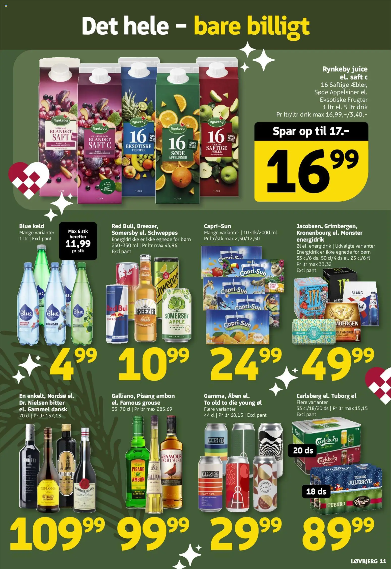 Løvbjerg tilbudsavis – gyldig fra 21.11.2025 | Side: 11 | Produkter: Øl, Appelsiner, Cider, Energidrikke