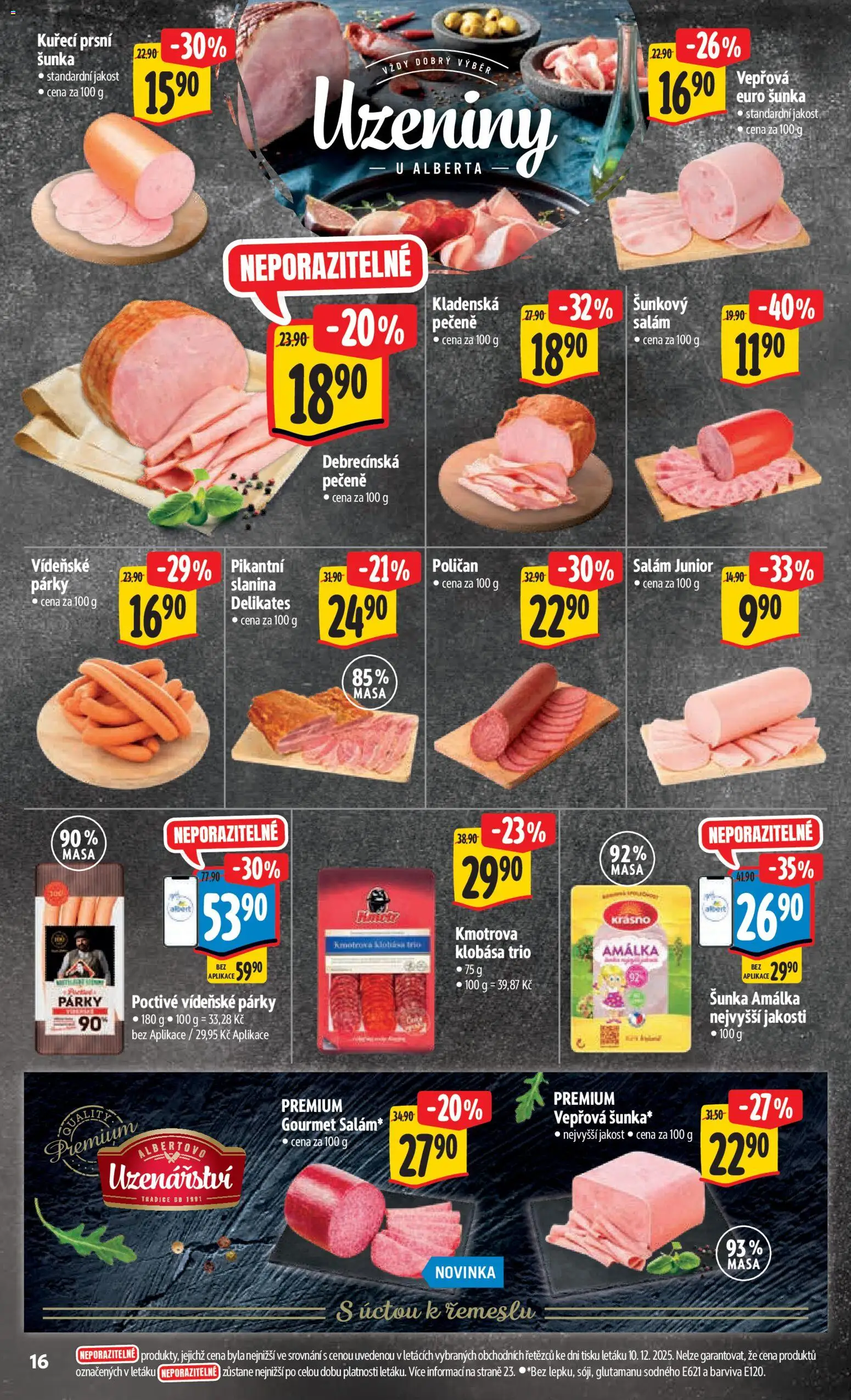 Albert leták - Hypermarket od 17.12.2025 | Strana: 25 | Produkty: Gourmet, Salám, Párky, Uzeniny