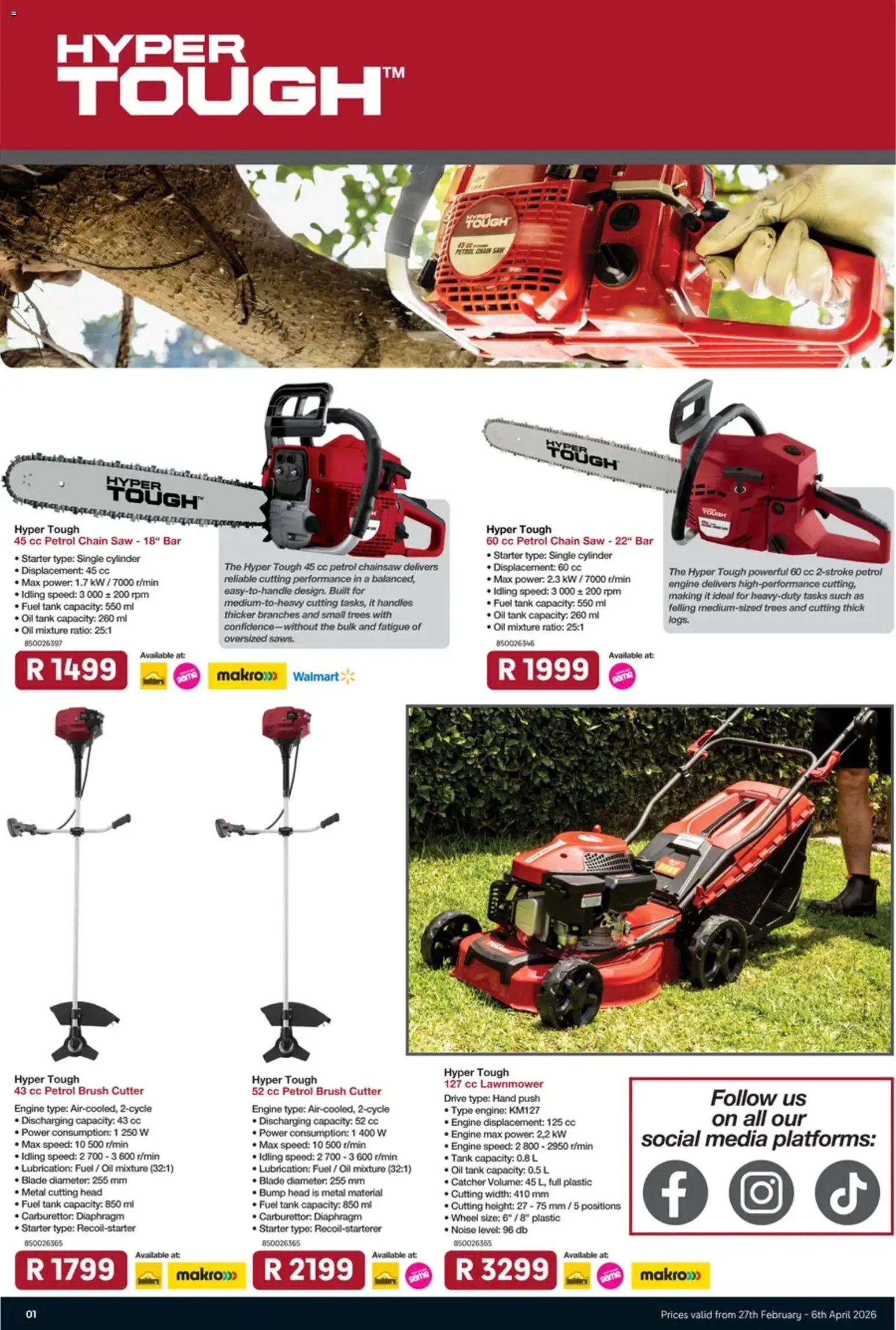 New Game catalogue – valid from 27.02.2026 | Page: 1 | Products: Tank, Cutter, Chainsaw, Brush