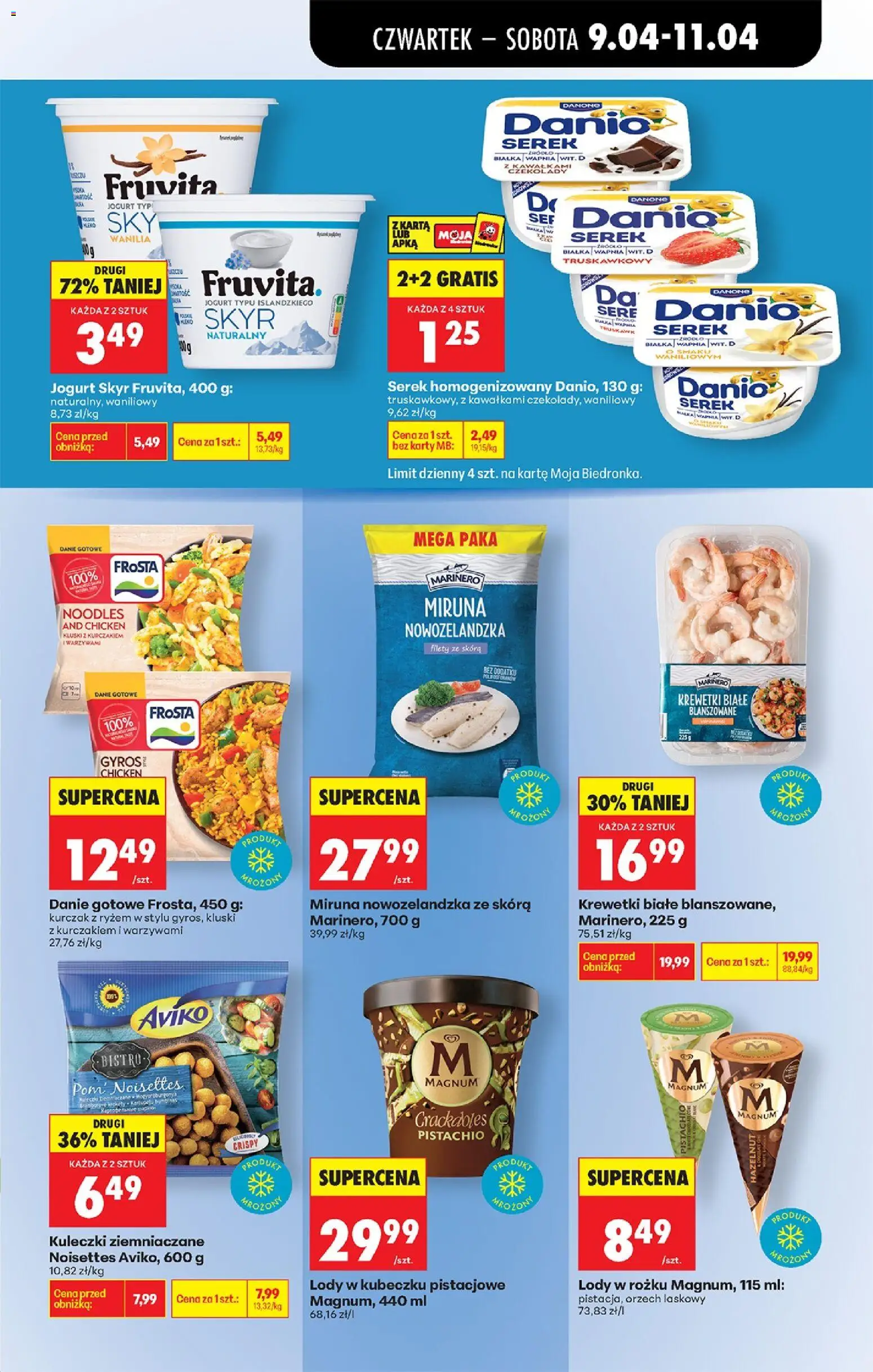 Biedronka Polsko leták - Codziennie niskie ceny od 09.04.2026 | Strana: 61 | Produkty: Jogurt, Skyr, Magnum, Karty