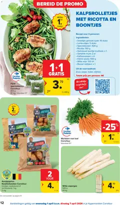Carrefour folder week 14 - Voorbeeld van een folder van Carrefour, geldig van 01.04.2026 | Pagina: 12 | Producten: Olijfolie, Pasta, Ricotta, Knoflook
