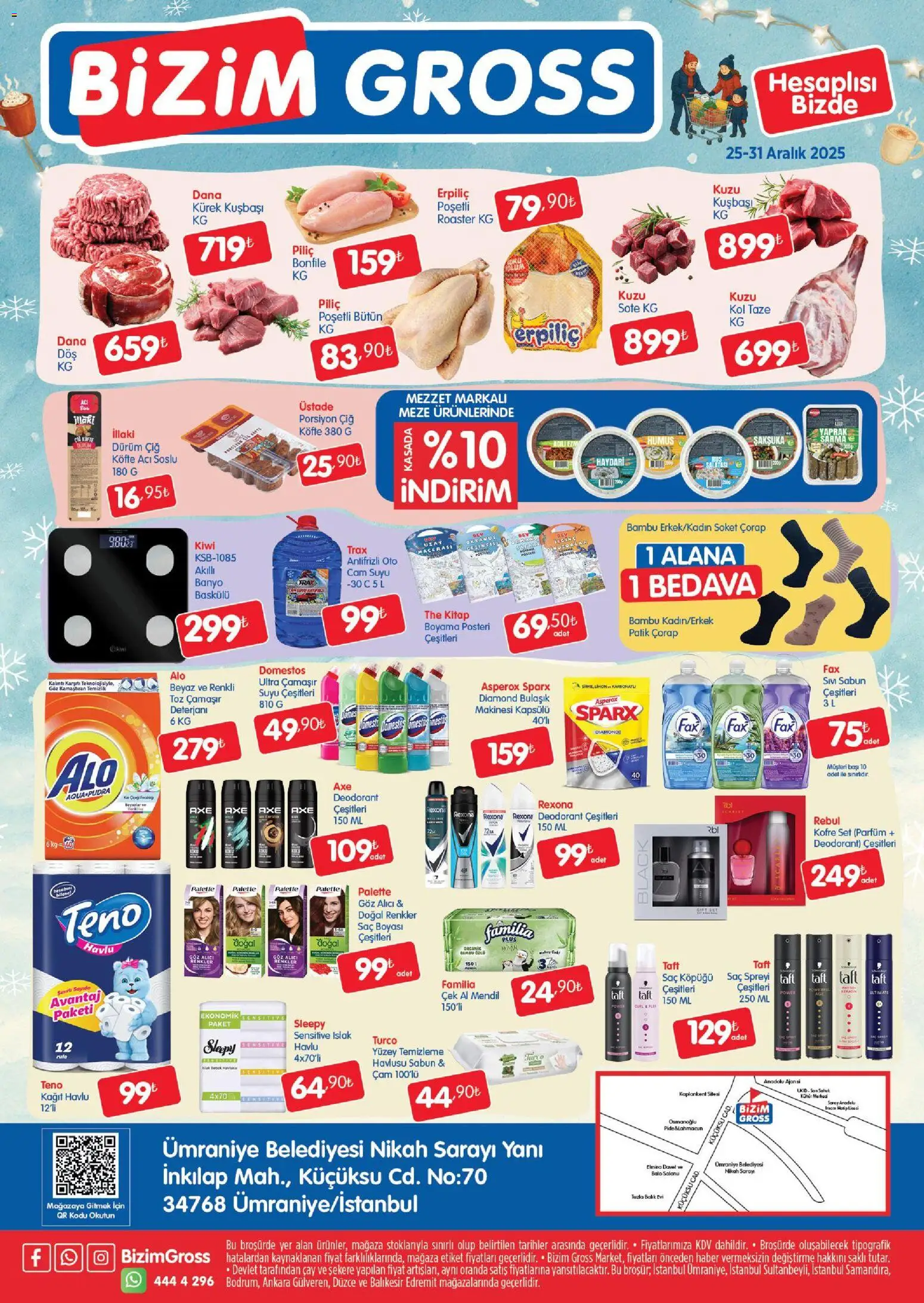 Bizim Toptan - Bizim Gross Fırsat Bülteni - 25.12.2025 tarihinden itibaren geçerlidir | Sayfa: 4 | Ürünler: Banyo, Saç spreyi, Balık, Çay