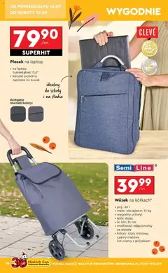 Plecak na laptop, • na laptop o przekątnej 15,6", • kieszeń przednia zapinana na suwak od 15.09.2025 | Strona: 18 | Produkty: Laptop, Plecak