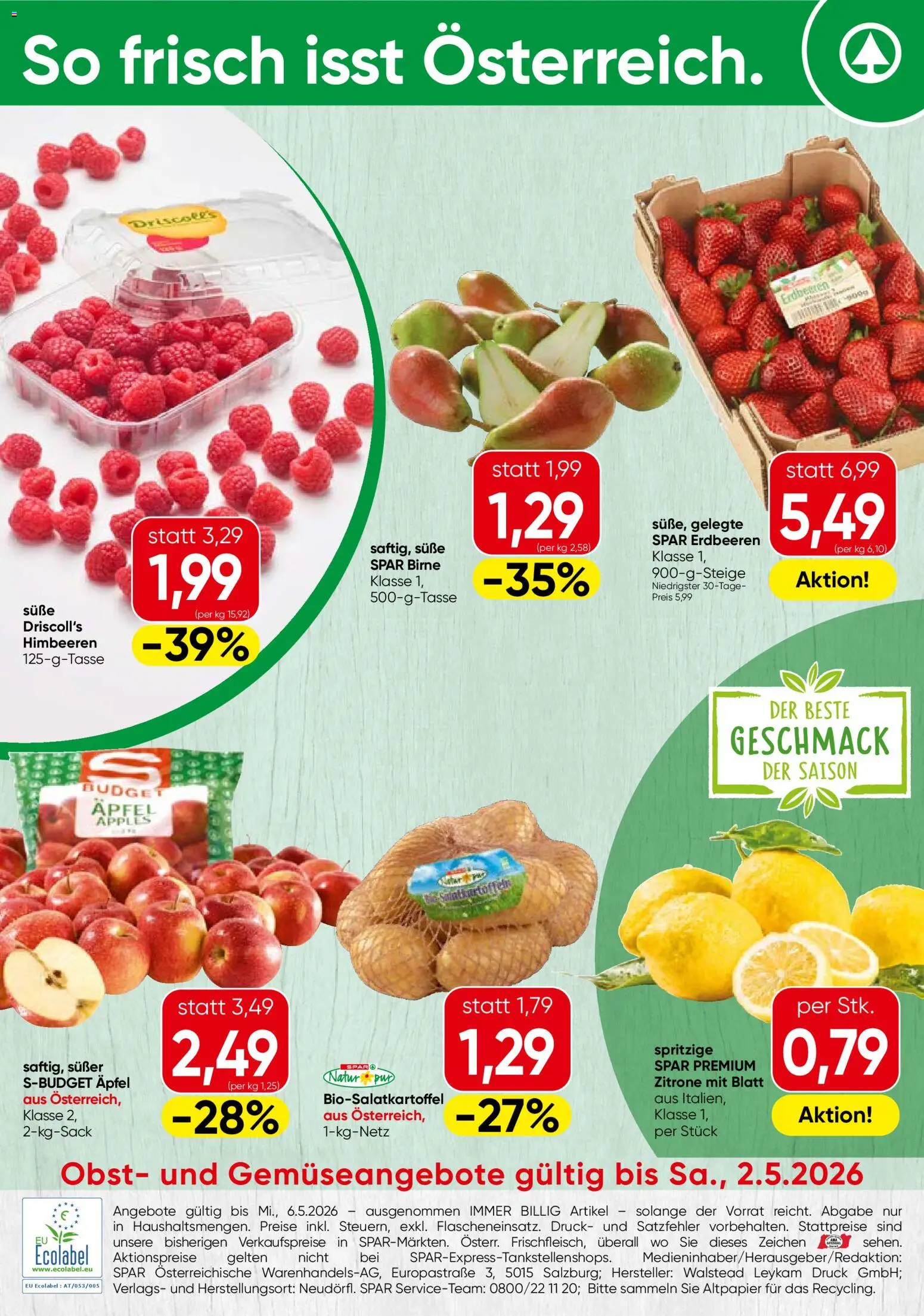 Spar Flugblatt - Wien gültig ab 30.04.2026 | Seite: 16 | Produkte: Erdbeeren, Obst, Zitrone, Äpfel