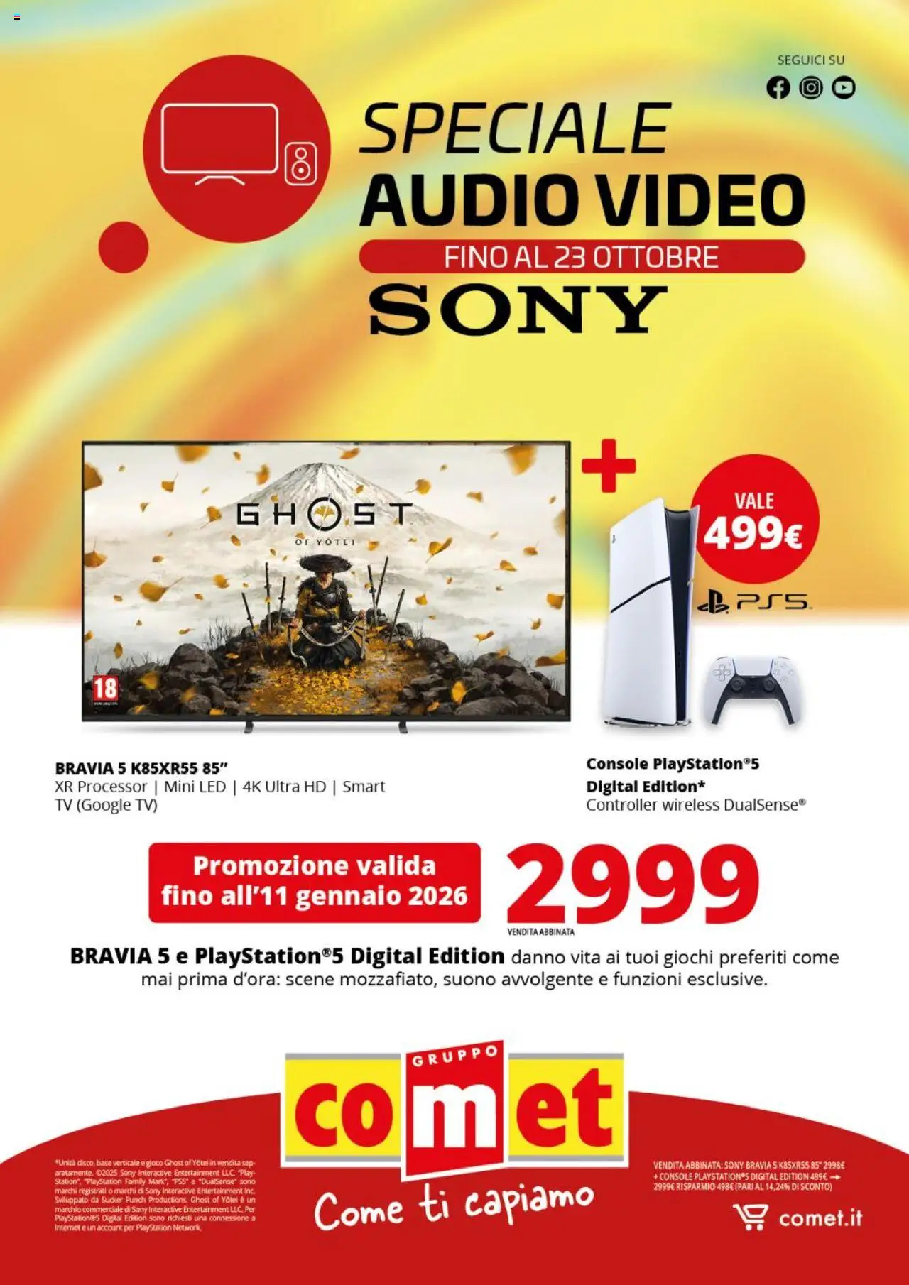 Volantino Comet del 13.10.2025 | Pagina: 1 | Prodotti: TV, Video, Playstation, Gioco
