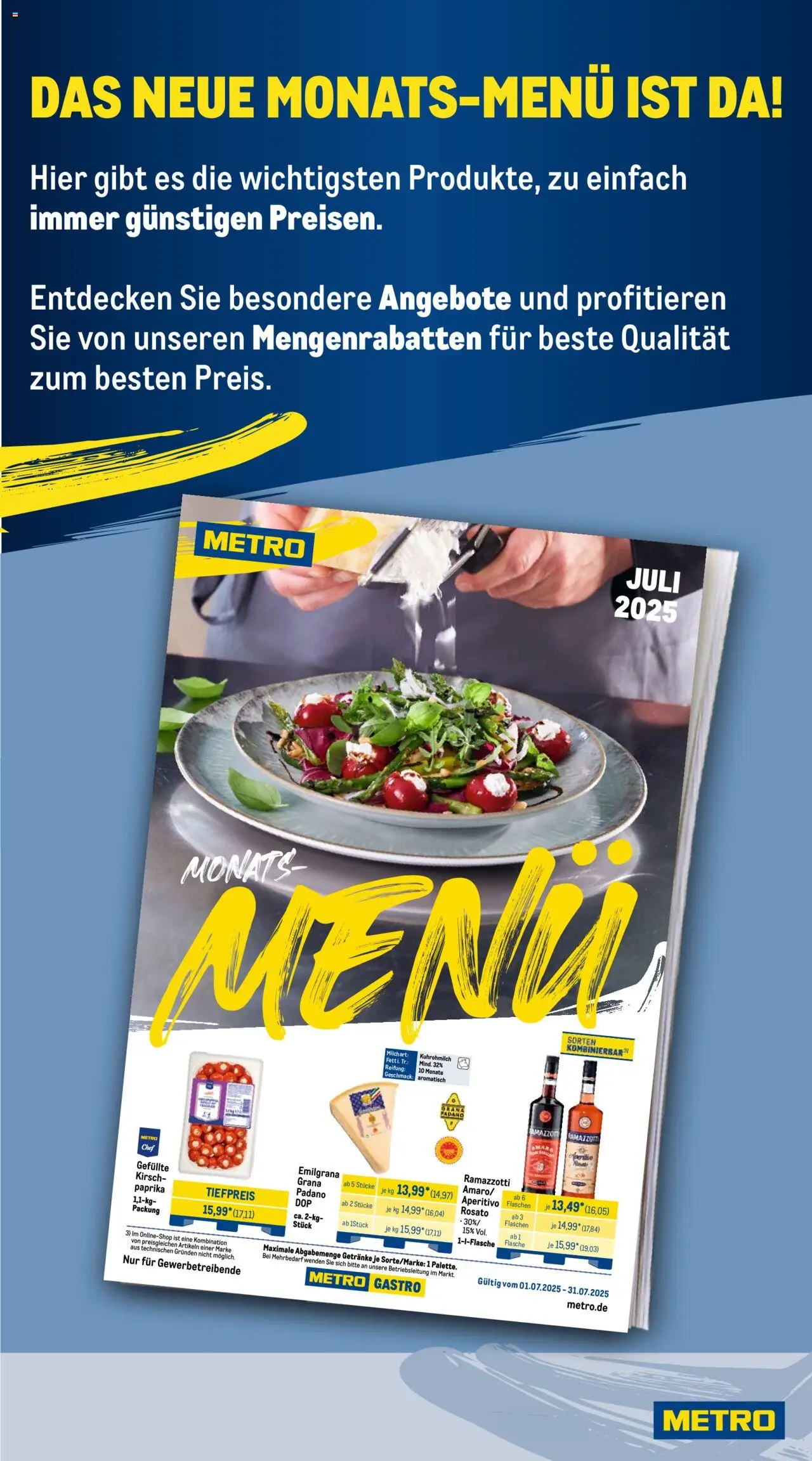 Metro Prospekt 	 - gültig ab dem 07.07.2025 | Seite: 22 | Produkte: Paprika, Ramazzotti