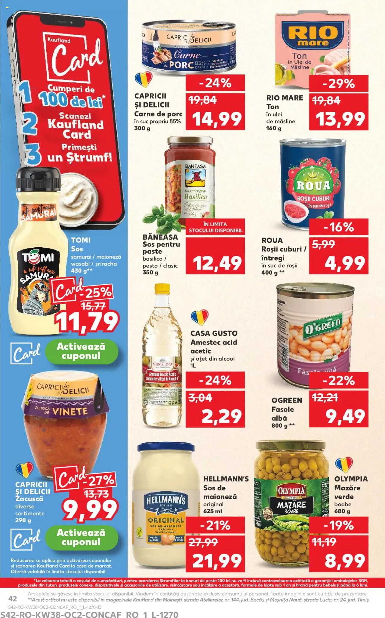 Noul catalog Kaufland – valabil de la 17.09.2025 | Pagină: 42 | Produse: Lapte, Suc, Pește, Fasole albă