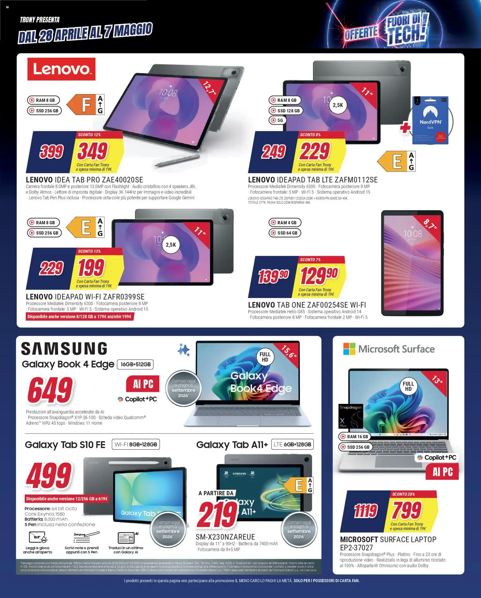 Volantino Trony del 28.04.2026 | Pagina: 31 | Prodotti: Video, Audio, Fotocamera, Fan