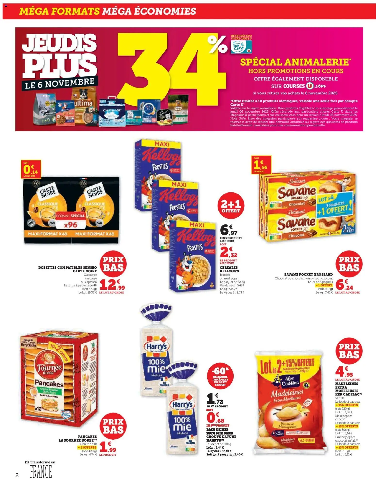 {H1} | Page: 2 | Produits: Senseo, Pain de mie, Lait, Pain